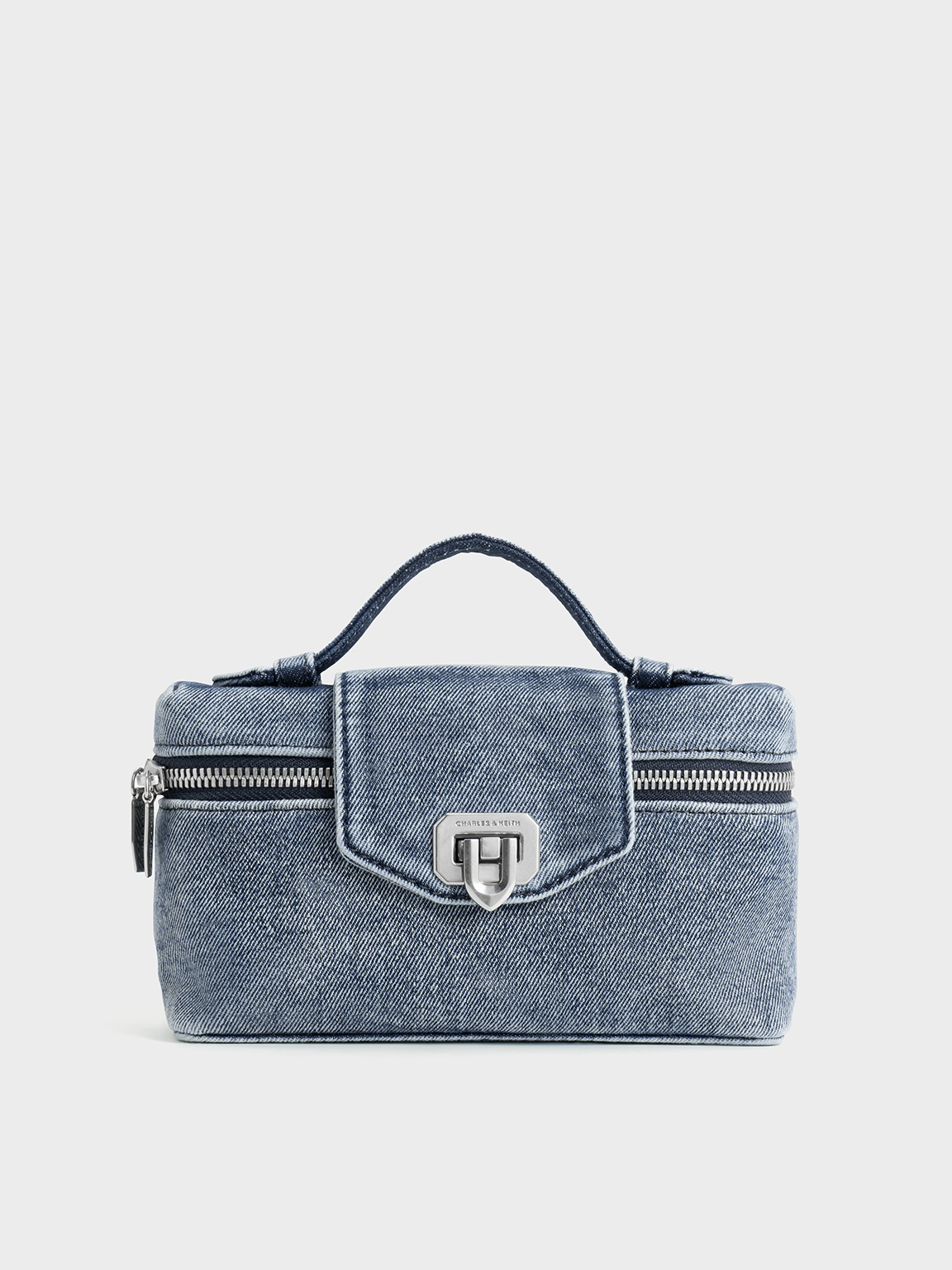 Charles & Keith - Arwen Denim Top Handle Vanity Bag