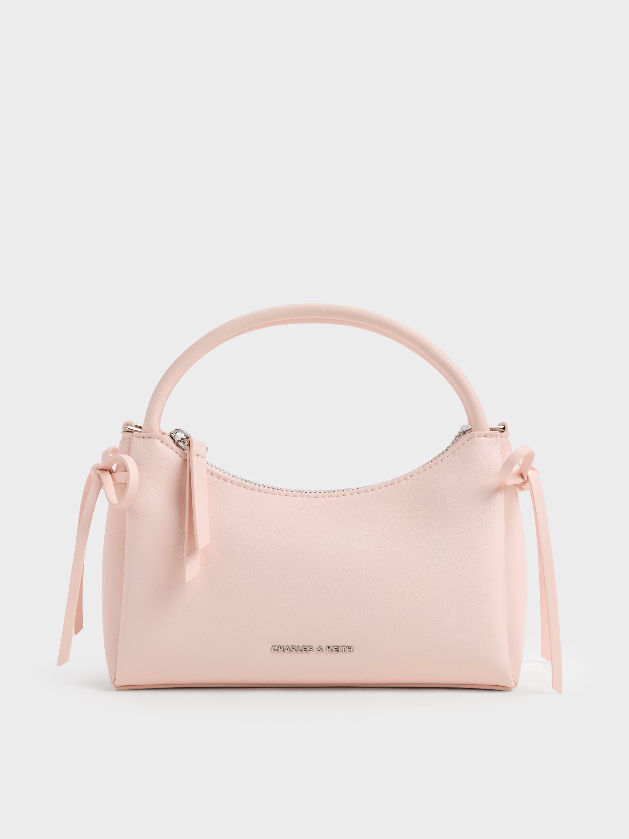 Hazel Bow Top Handle Bag - Soft Pink - CHARLES & KEITH US