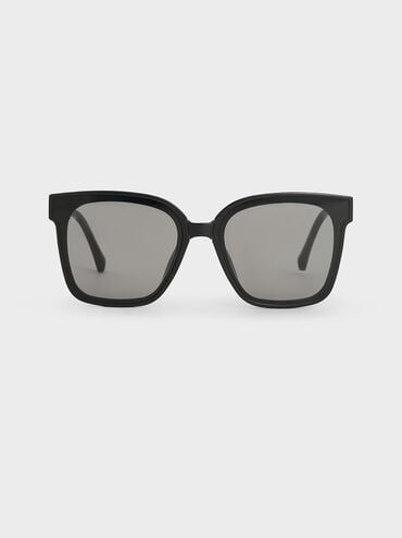 Charles & Keith - Brea Foldable Sunglasses In Black