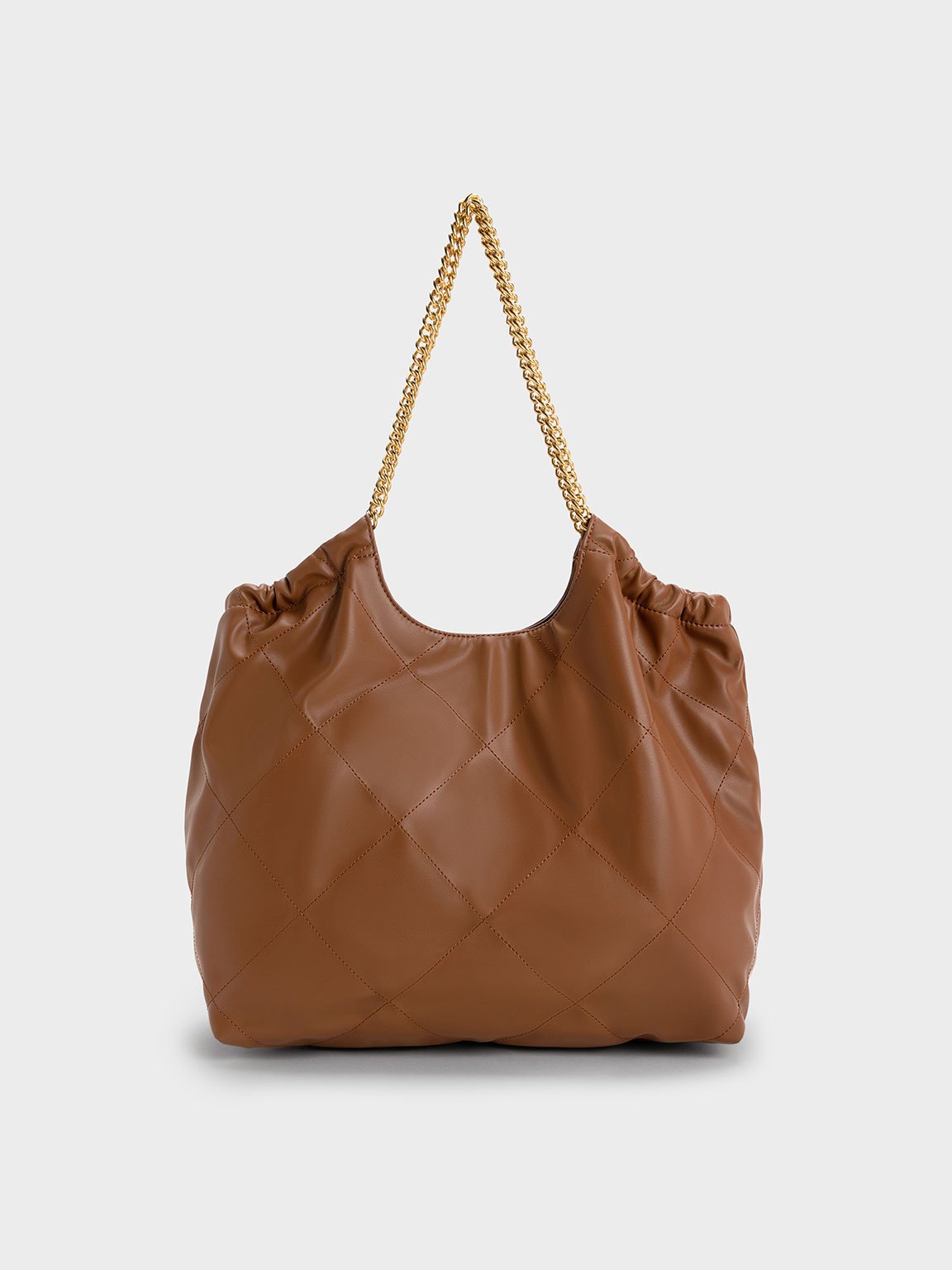 Charles & Keith Braided Handle Tote Bag In Chocolate