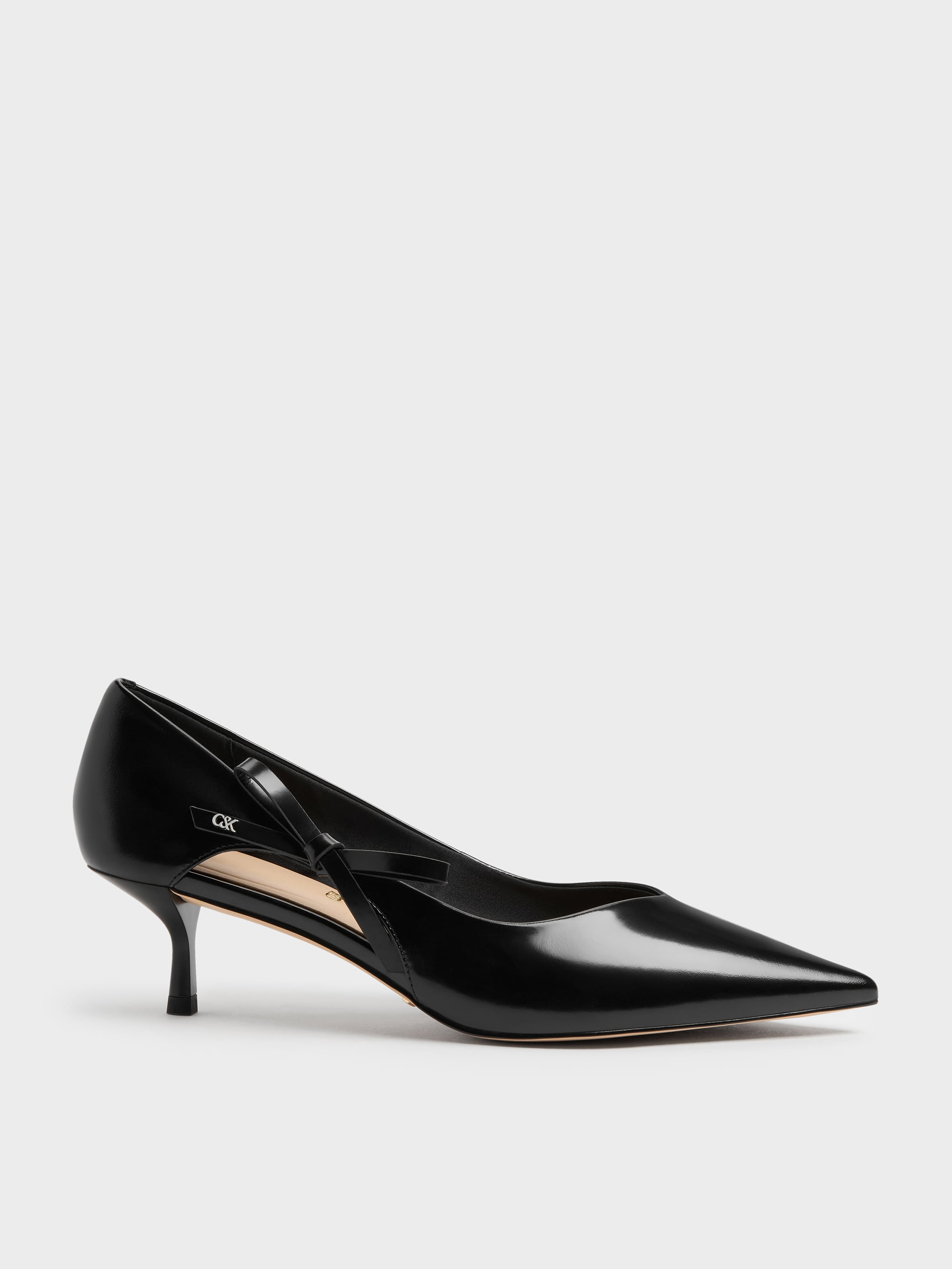 CHARLES & KEITH - Anastasia Leather Kitten Heels