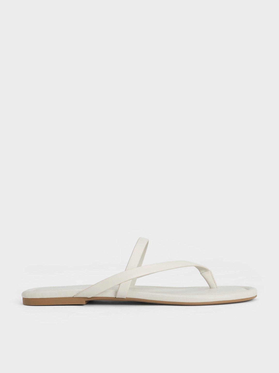 Chalk Strappy Thong Sandals - CHARLES & KEITH PH