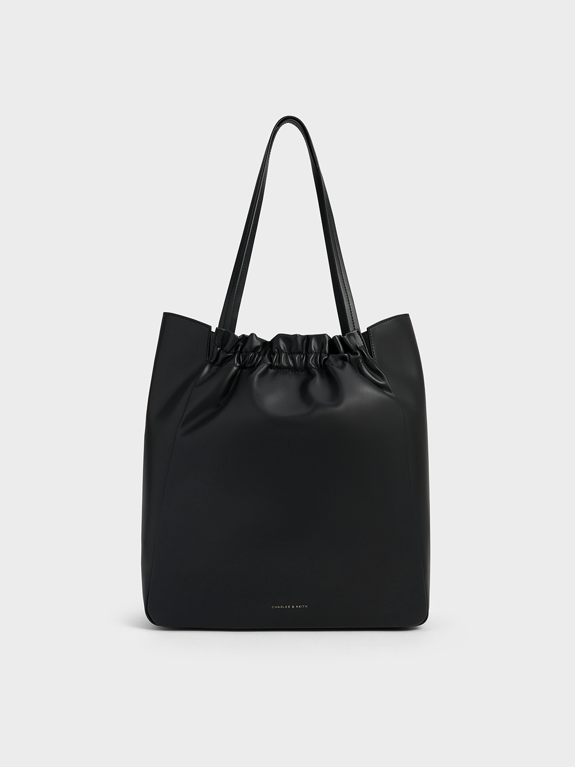 Charles and keith black tote bag shop
