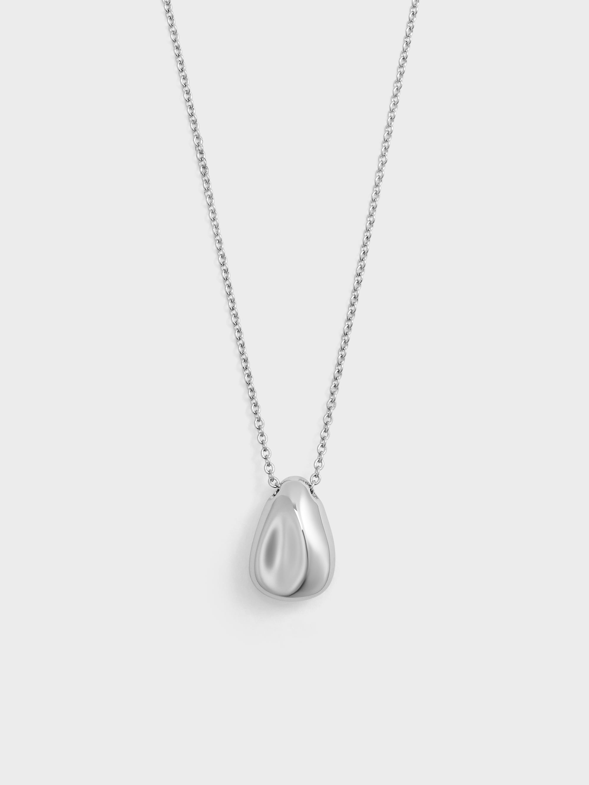 Donora Sculptural Pendant Necklace - Silver - CHARLES & KEITH