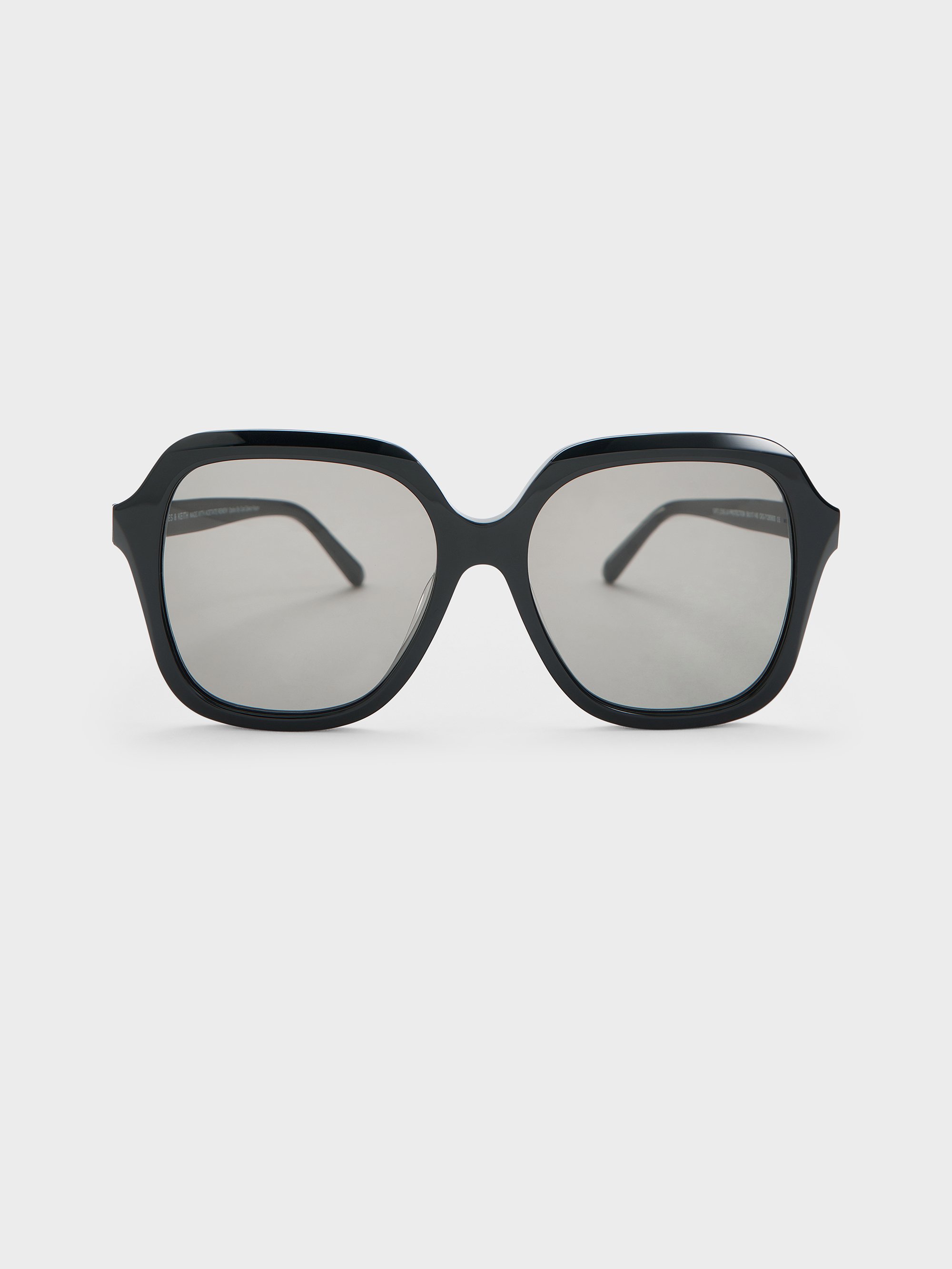 Black Izara Recycled Acetate Butterfly Sunglasses - CHARLES