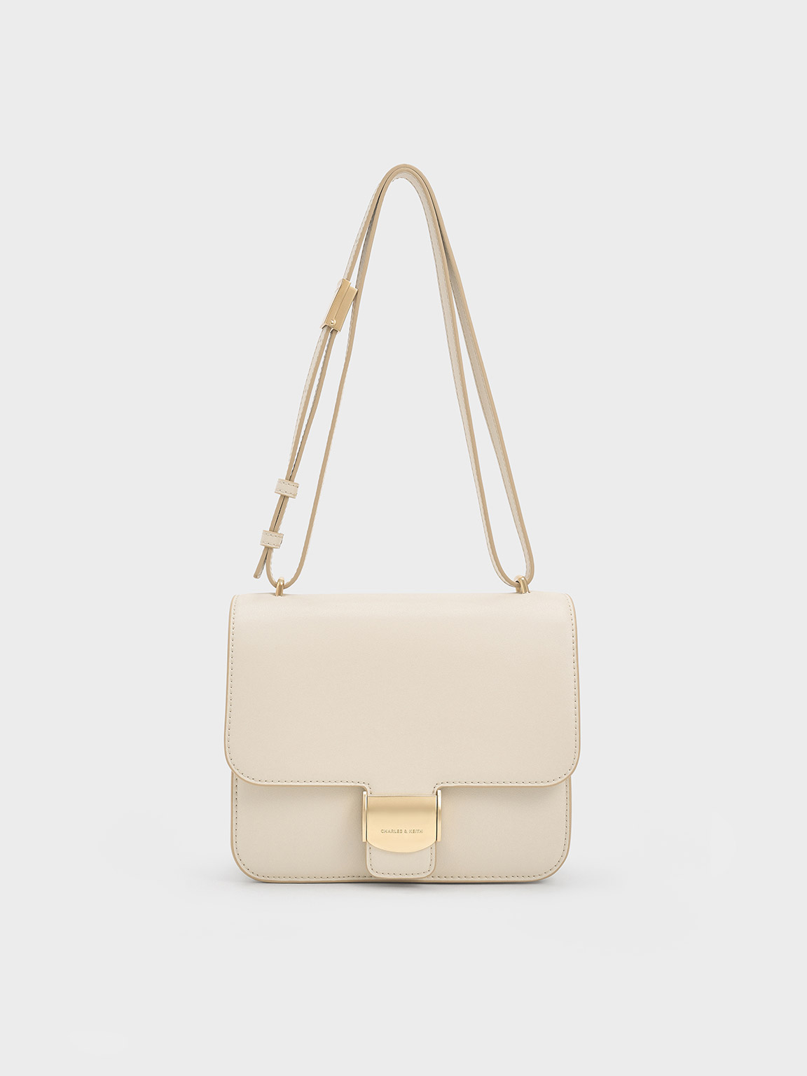 Beige Violetta Boxy Bag - CHARLES & KEITH MO
