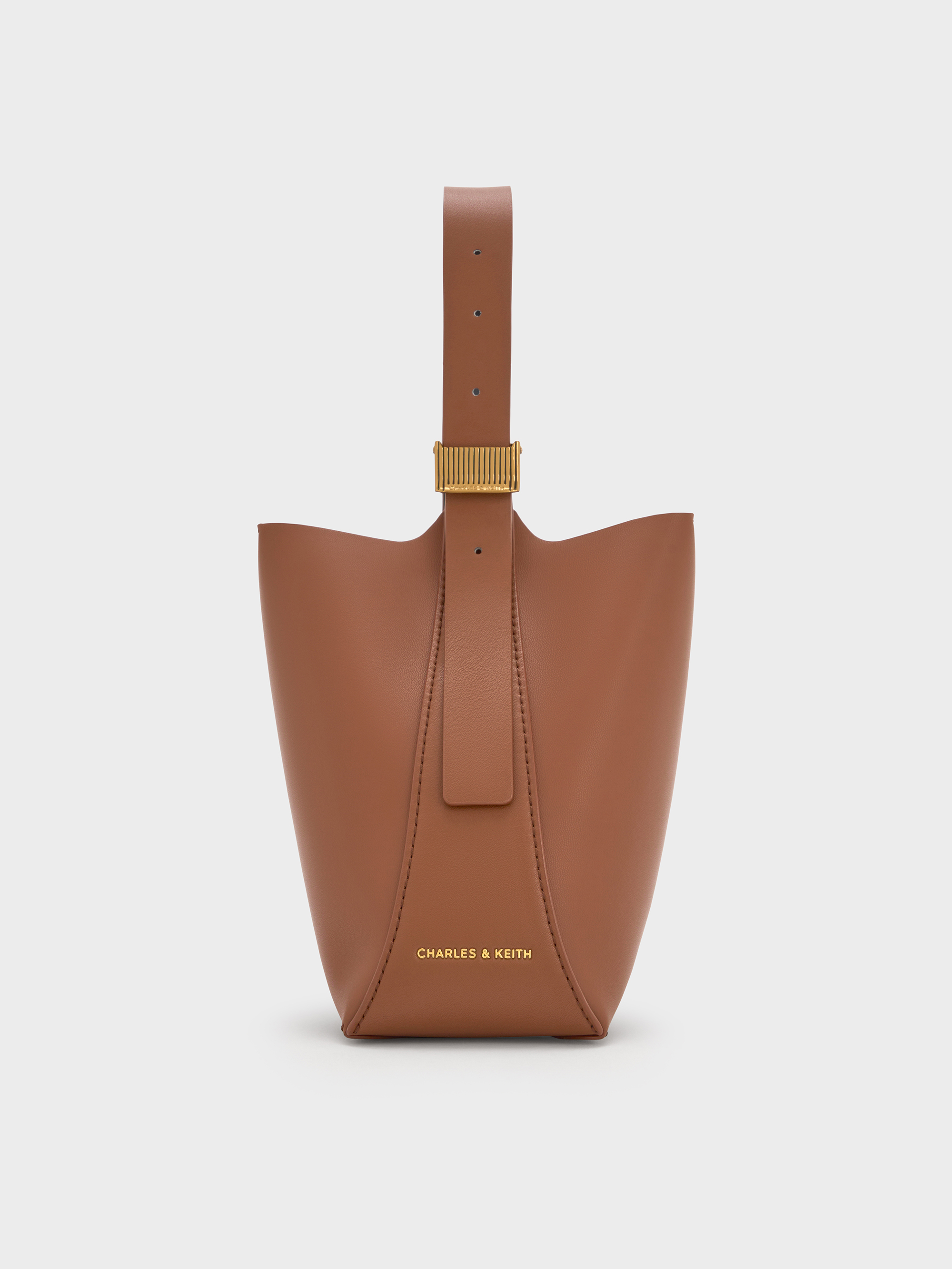 Chocolate Edna Bucket Bag - Chocolate - CHARLES & KEITH US