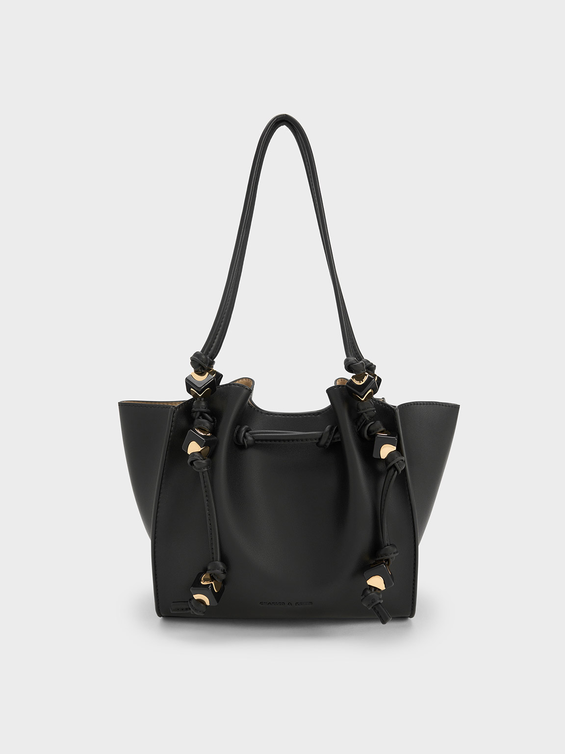 Black Cube Trapeze Tote Bag - CHARLES & KEITH International