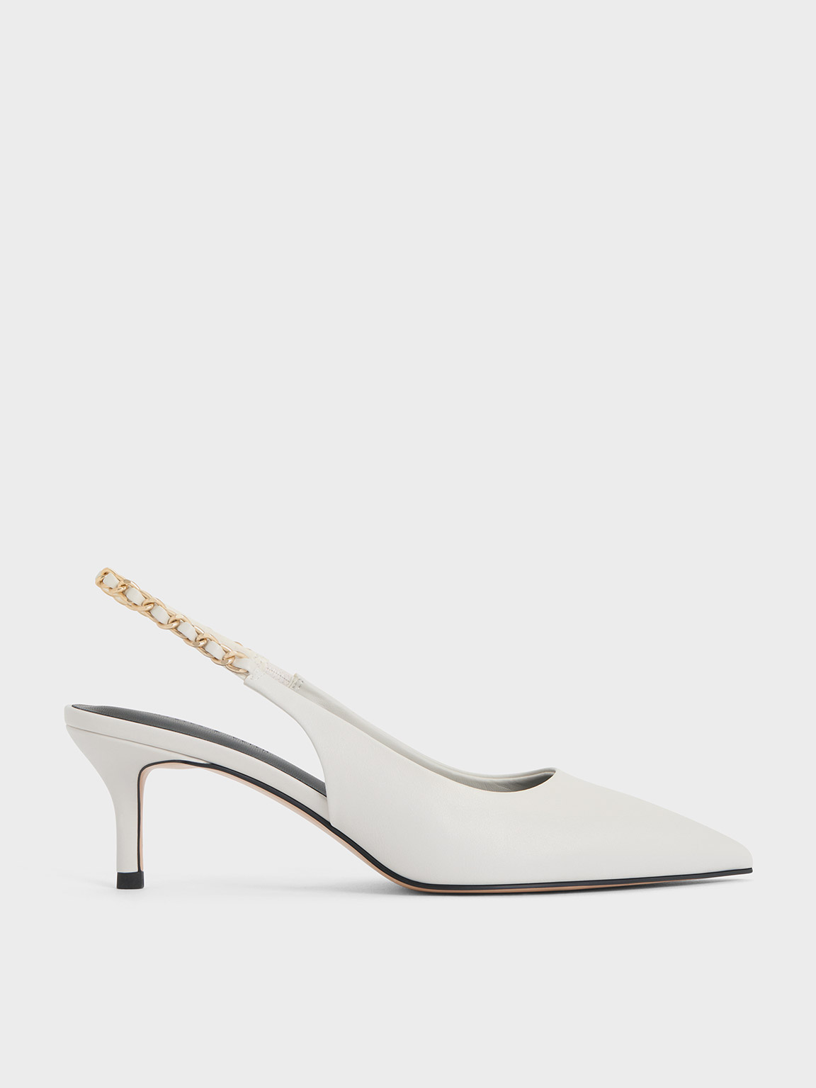 White slingbacks clearance