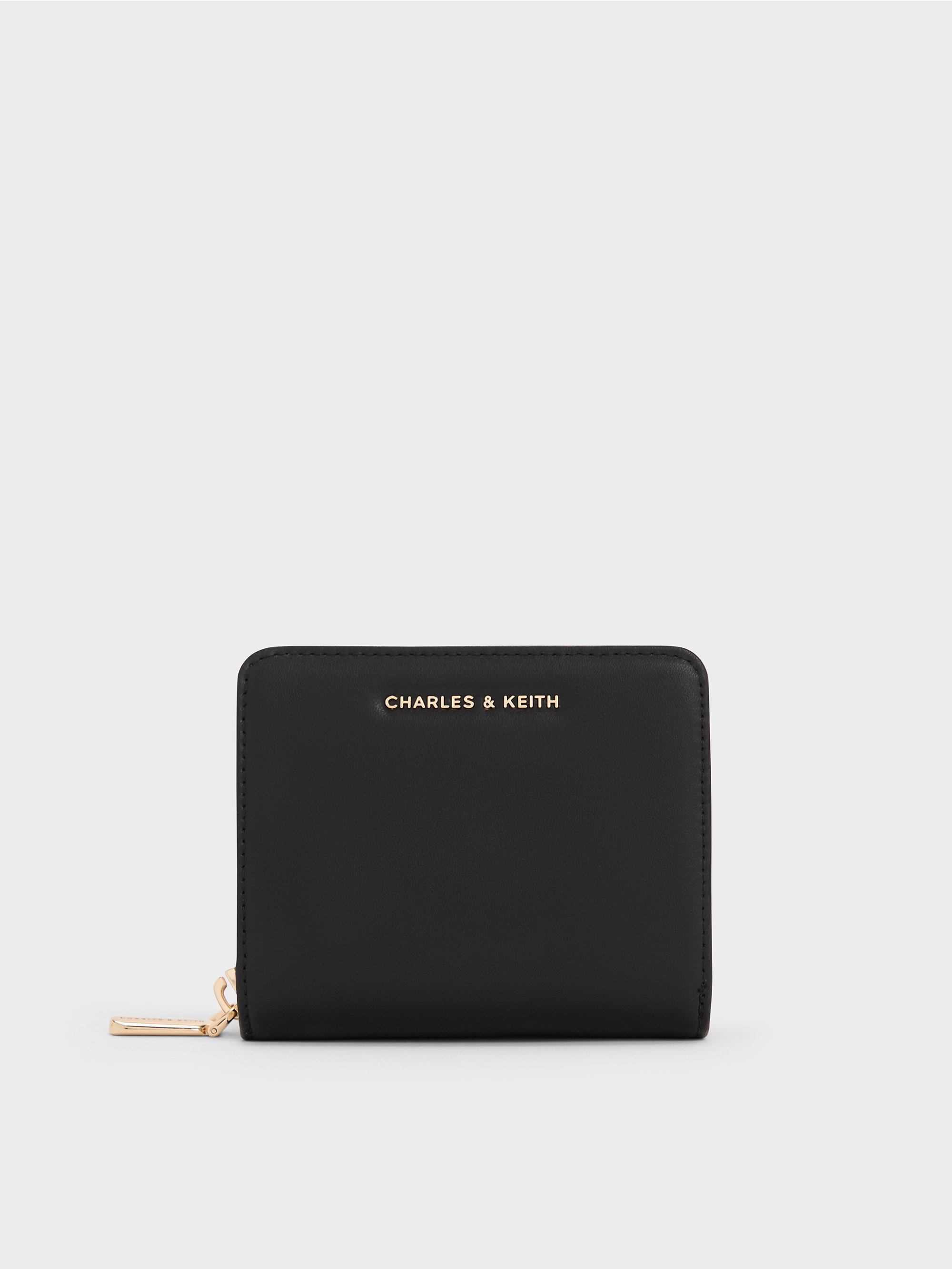小物 LOMEI Zipper Compact Wallet BLACK Zipper Compact Wallet | LOMEI LEATHER WORKS