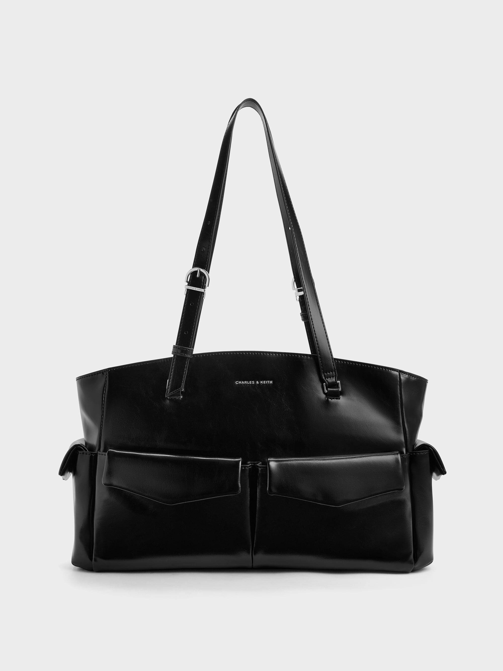 Rachel Multi-Pocket Tote Bag - Noir - CHARLES & KEITH US