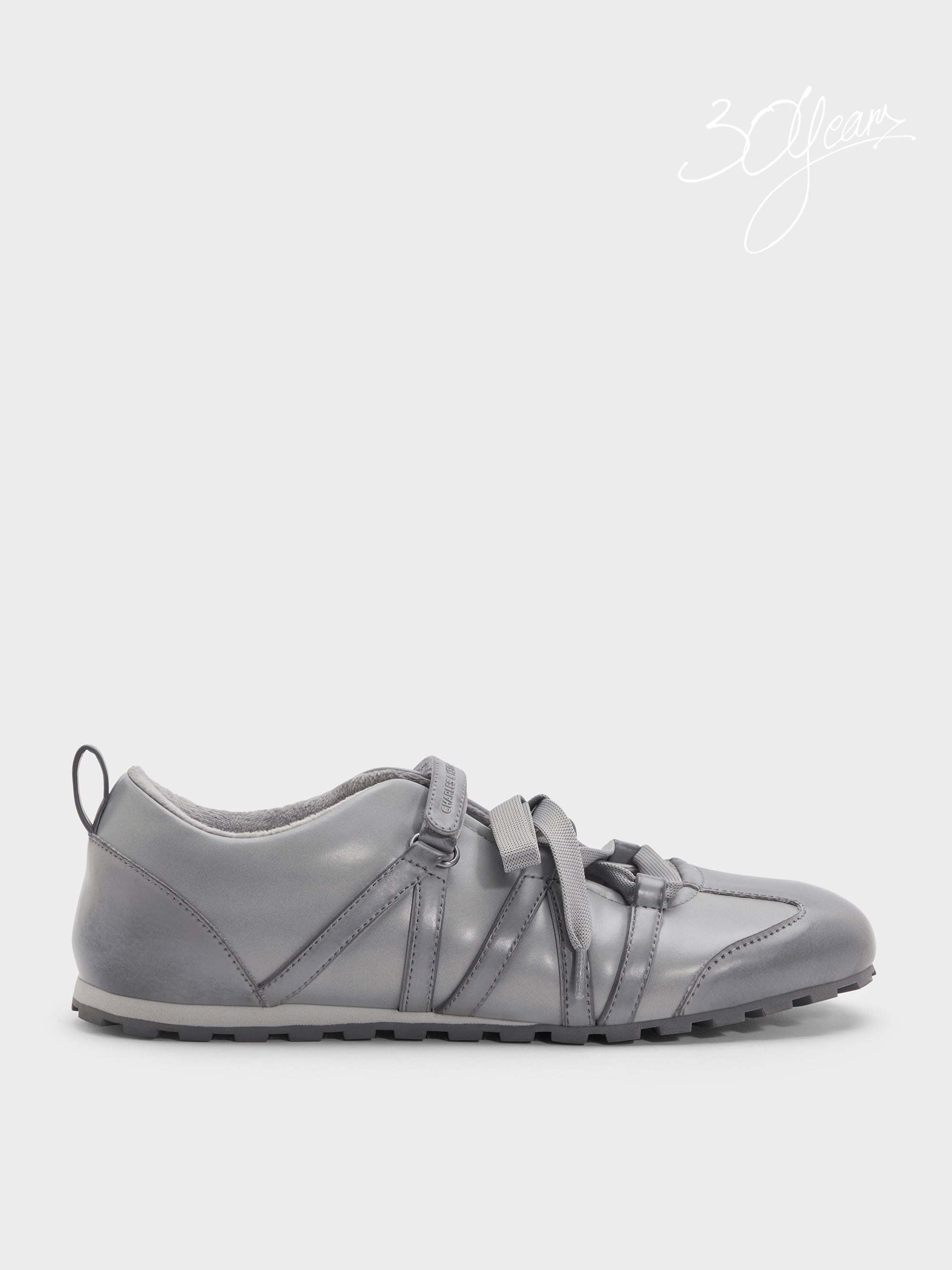 CHARLES & KEITH - Silko Burnished Mary Jane Sneakers