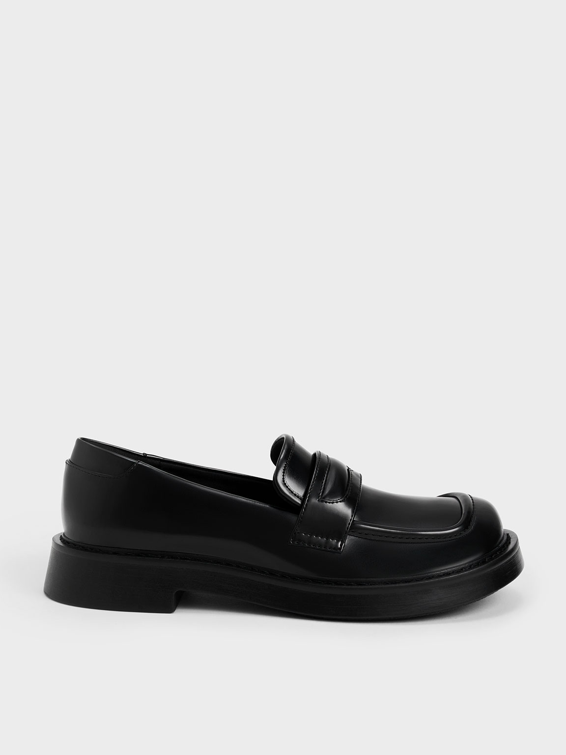 Black Penelope Penny Loafers - CHARLES & KEITH SG