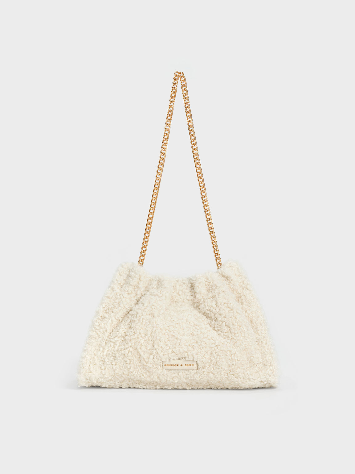 Ivory Front Flap Top Handle Bag - CHARLES & KEITH CA