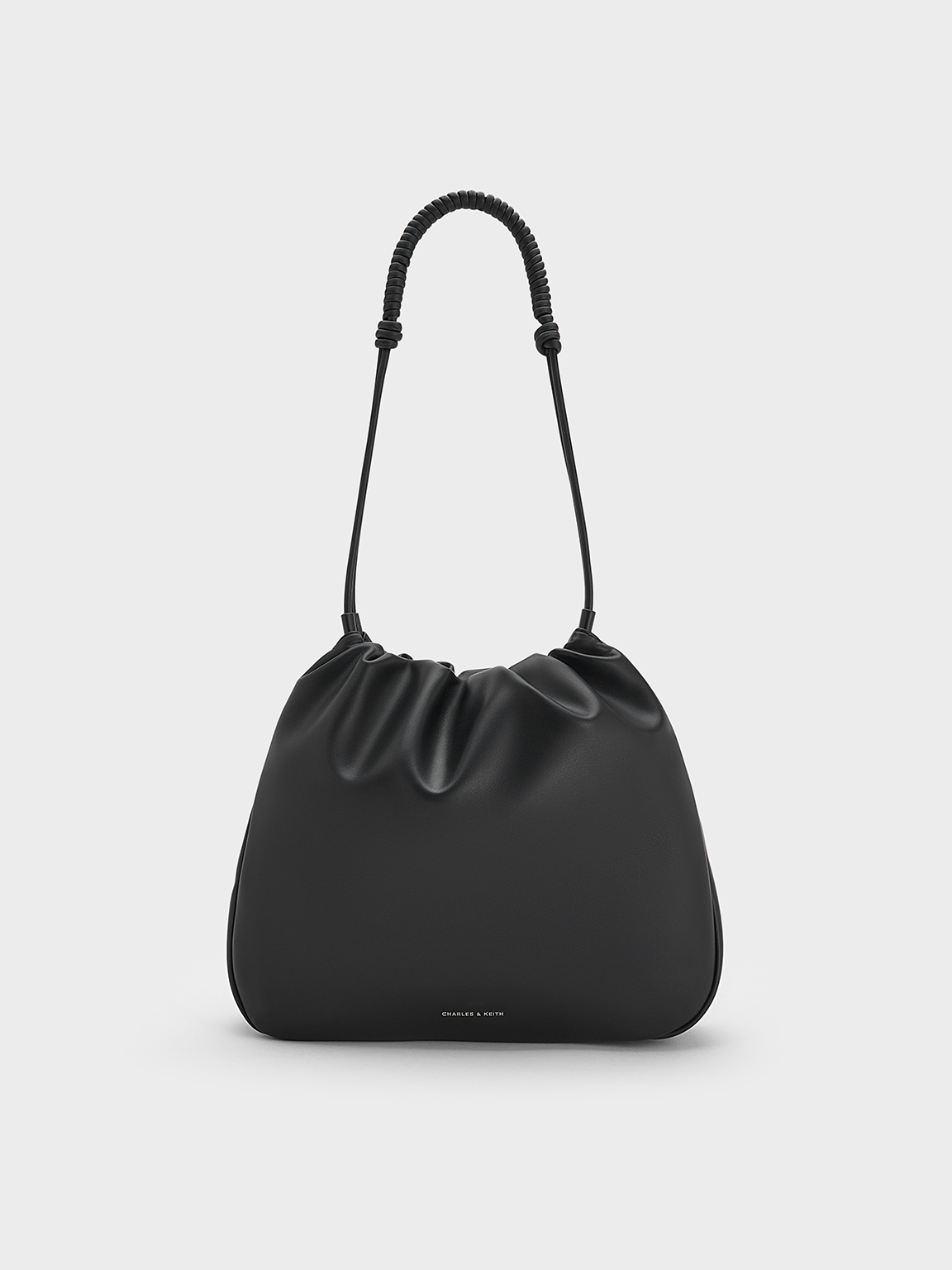 Charles & Keith - Lorelai Ruched Knotted-Strap Hobo Bag