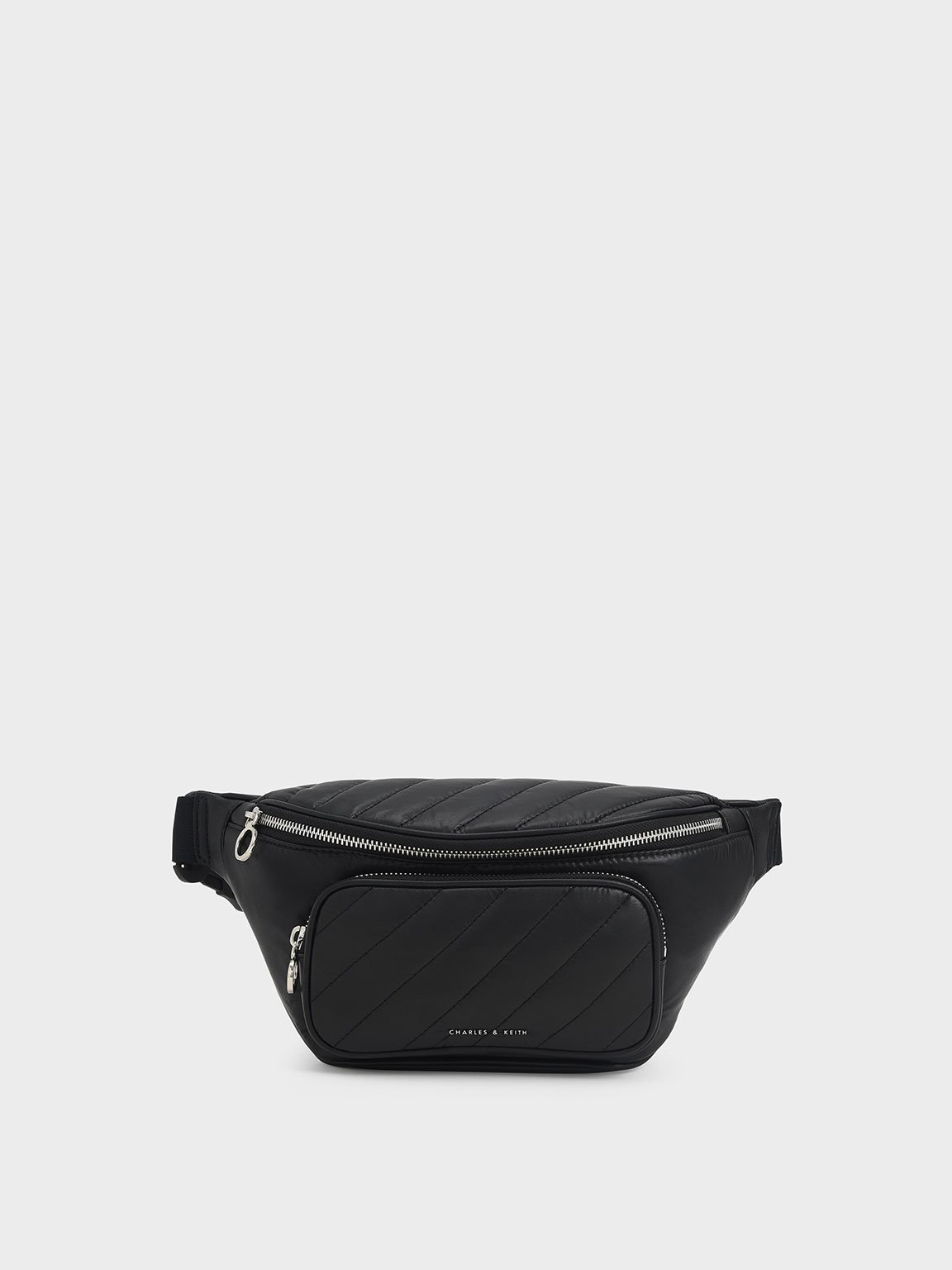 Black Panelled Belt Bag CHARLES & KEITH AU