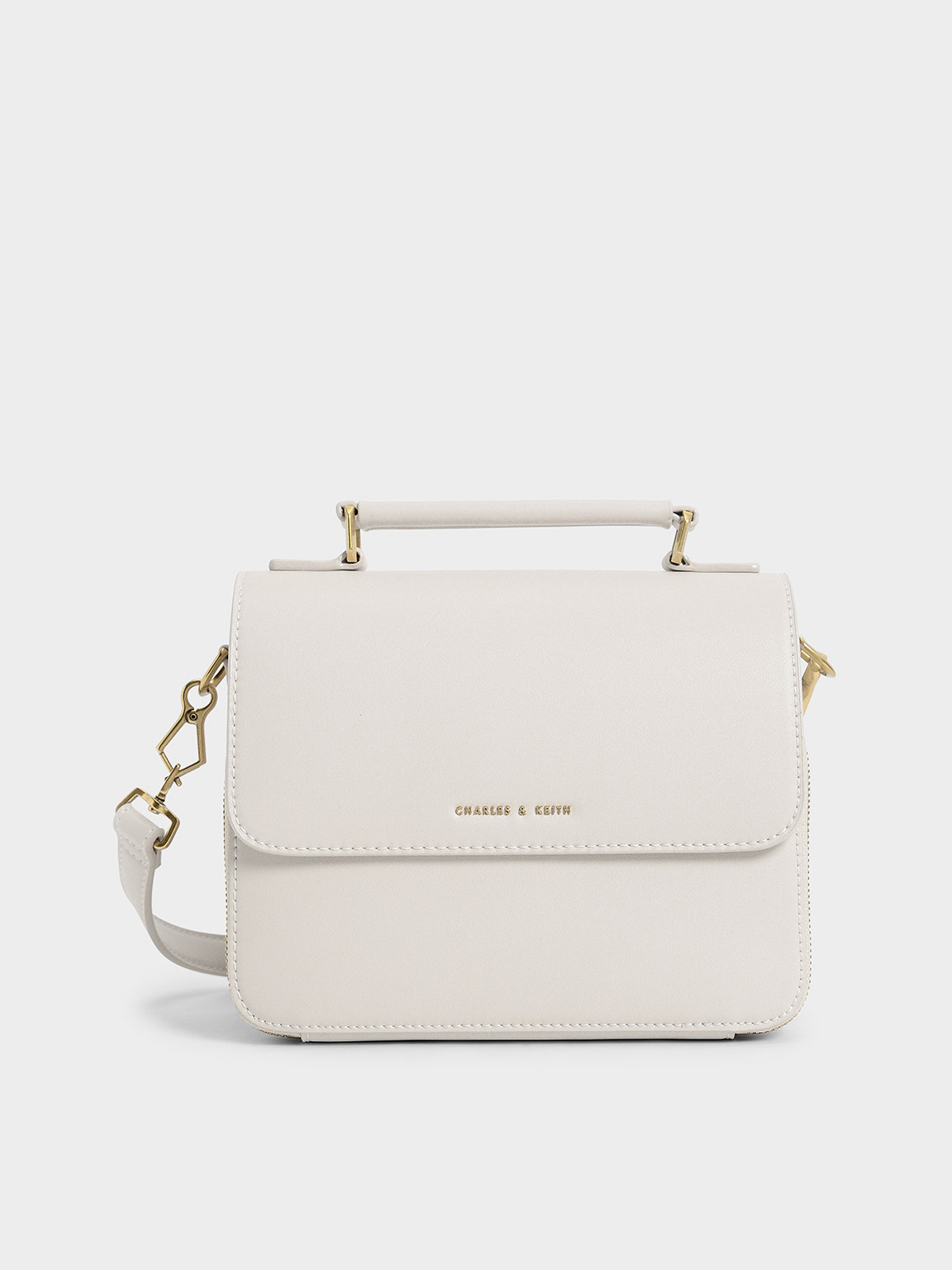 Charles & Keith Women's Front Flap Crossbody Bag