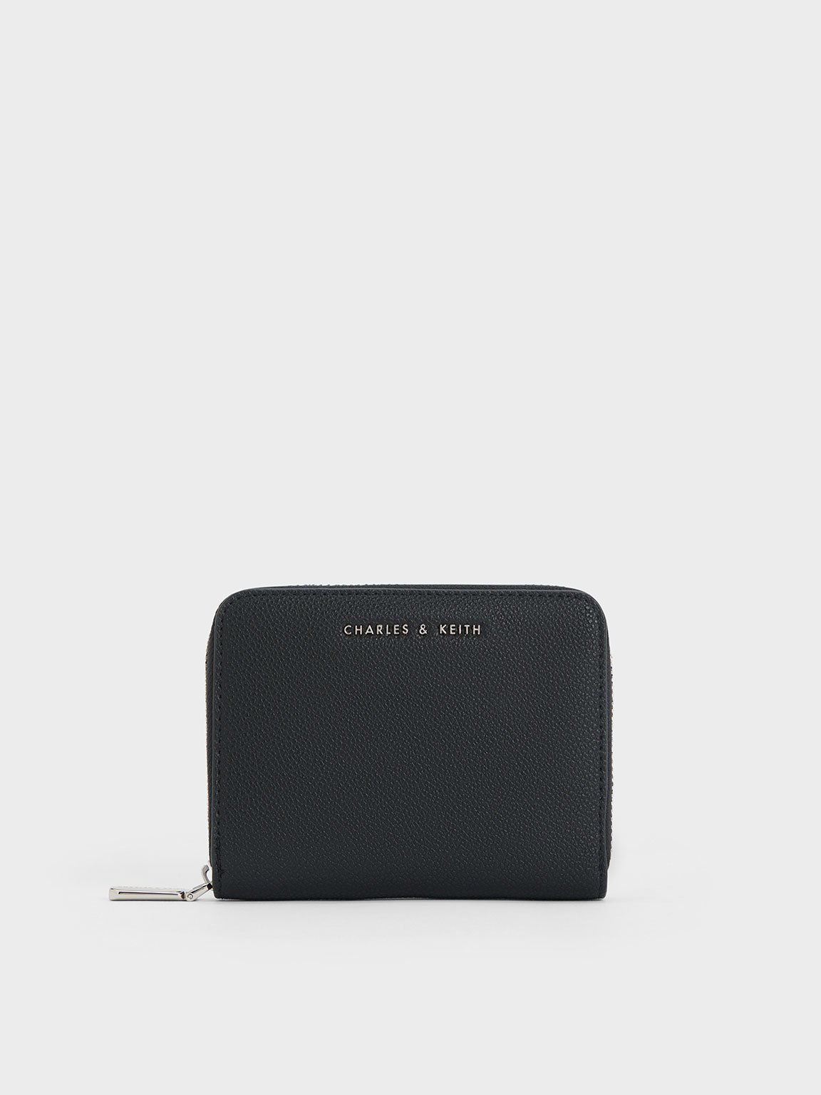 Charles & Keith Basic Square Wallet In Black