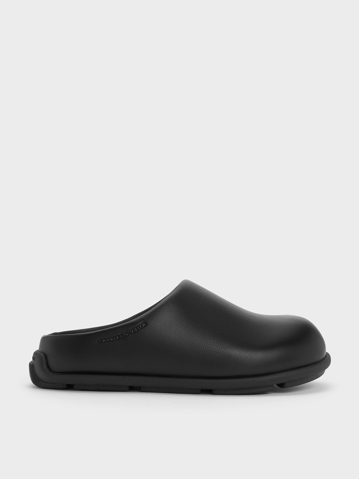 Charles & Keith Molly Flat Mules In Black