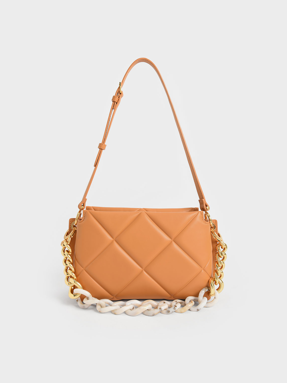 Burgundy Philomena Wrinkled-Effect Half-Moon Crossbody Bag