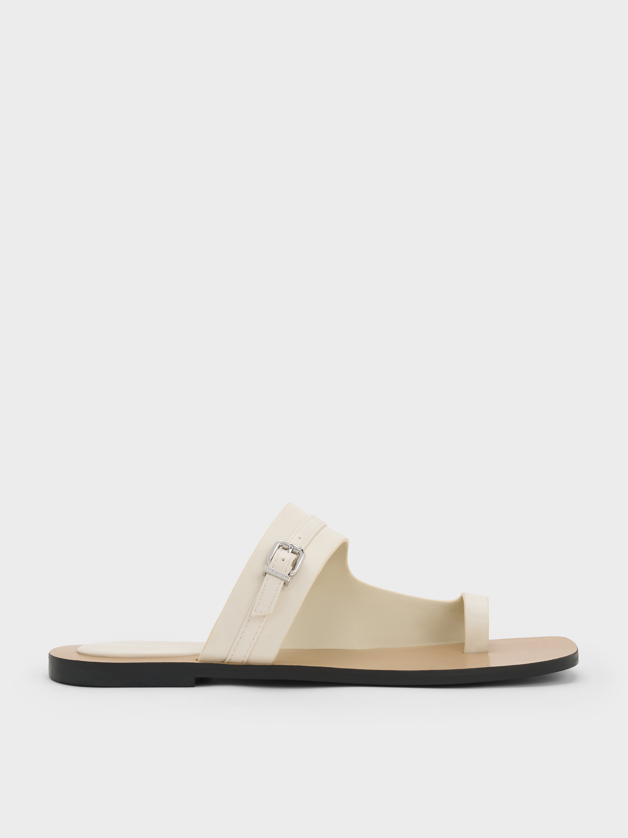 Charles & Keith - Buckled Toe-ring Sandals In Multi