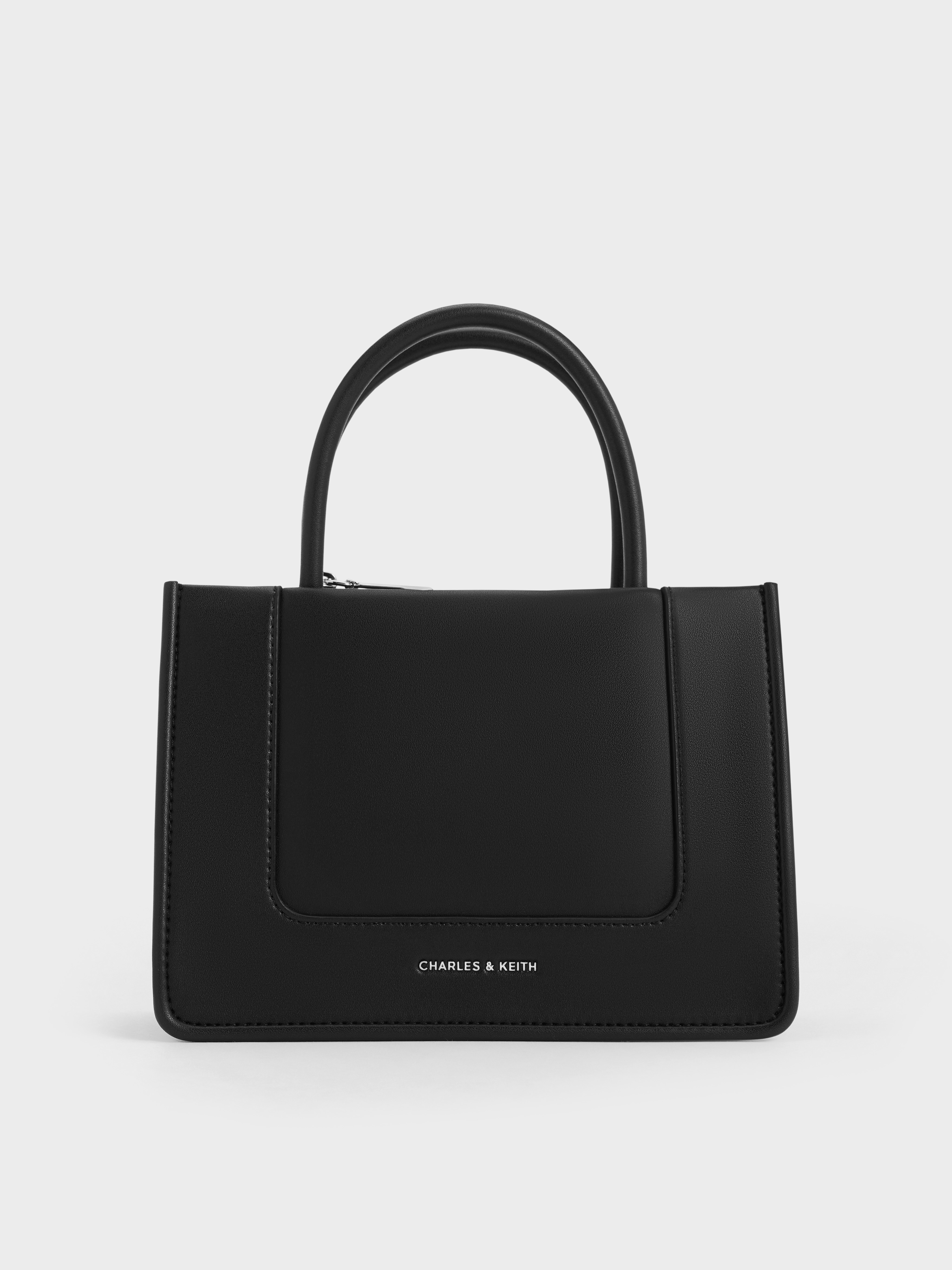 Charles & Keith Mini Daylla Tote Bag In Black