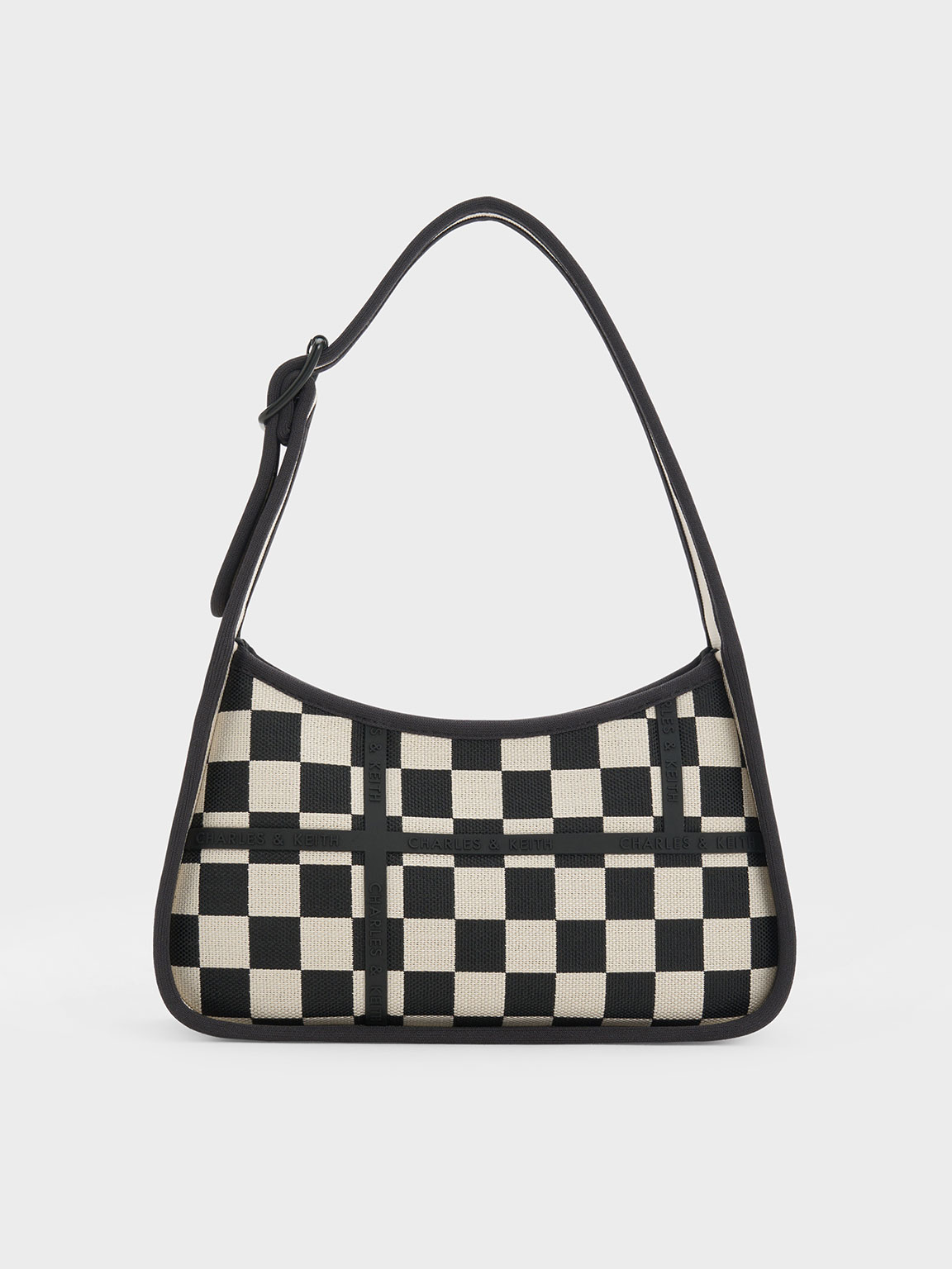 Timeless style checkered tote ivory bag online