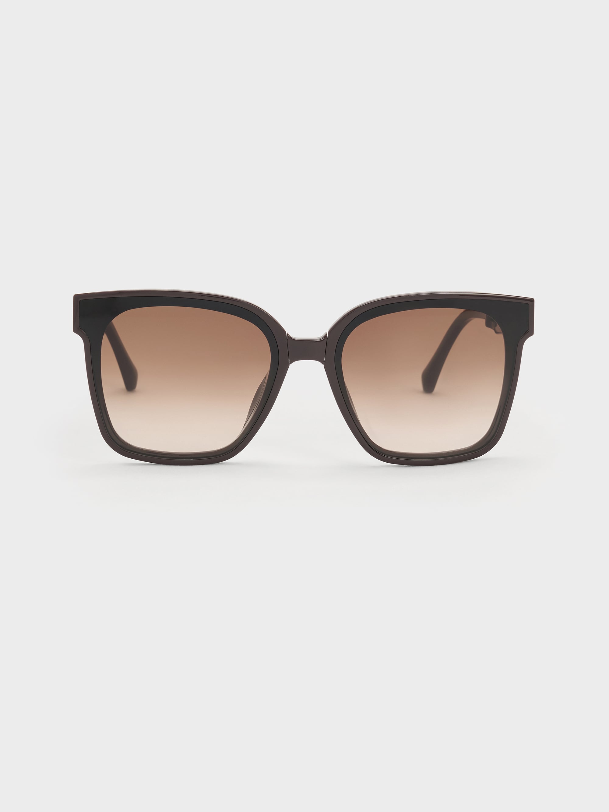 Brea Foldable Sunglasses - Espresso Brown - CHARLES & KEITH SG