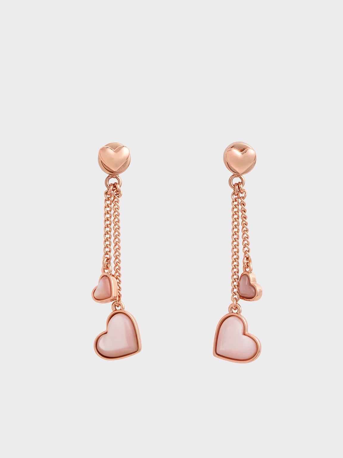 Heart Flat Back Sleeper Earrings Gold / Pair