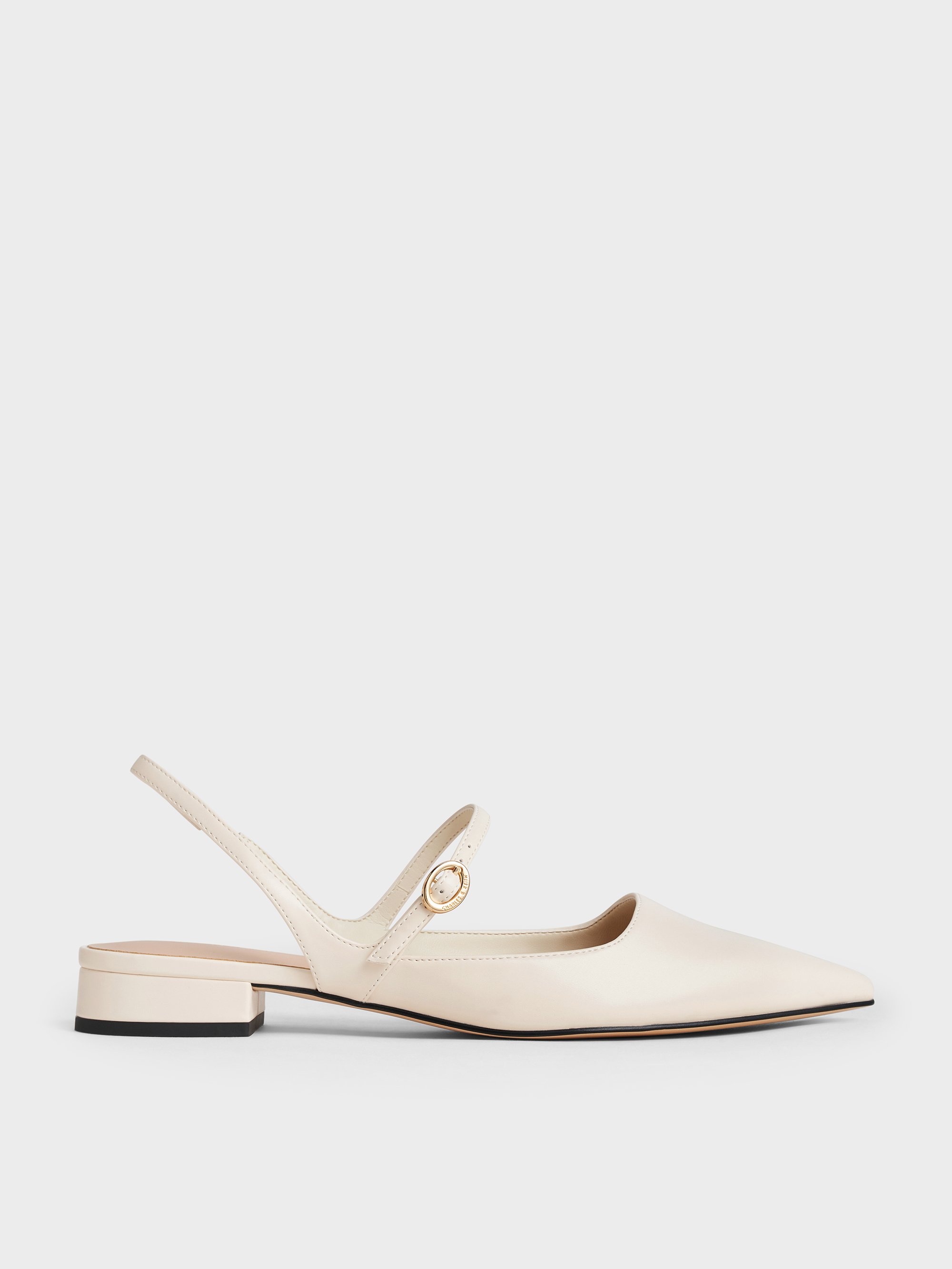 Chalk Roxane Slingback Mary Jane Flats - Chalk - Shoes - CHARLES
