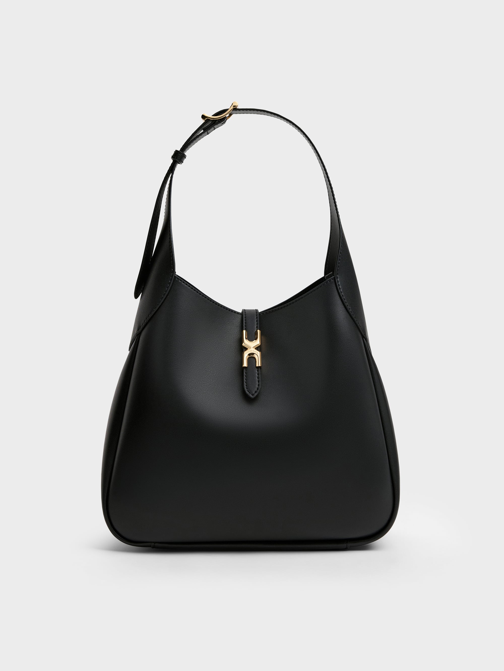 Adalyn Hobo Bag - Black - CHARLES & KEITH US