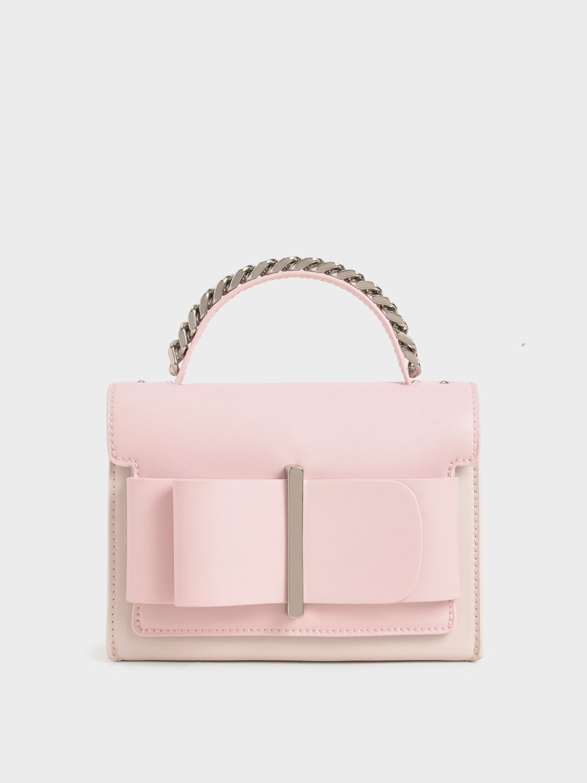 charles and keith bag pink fur