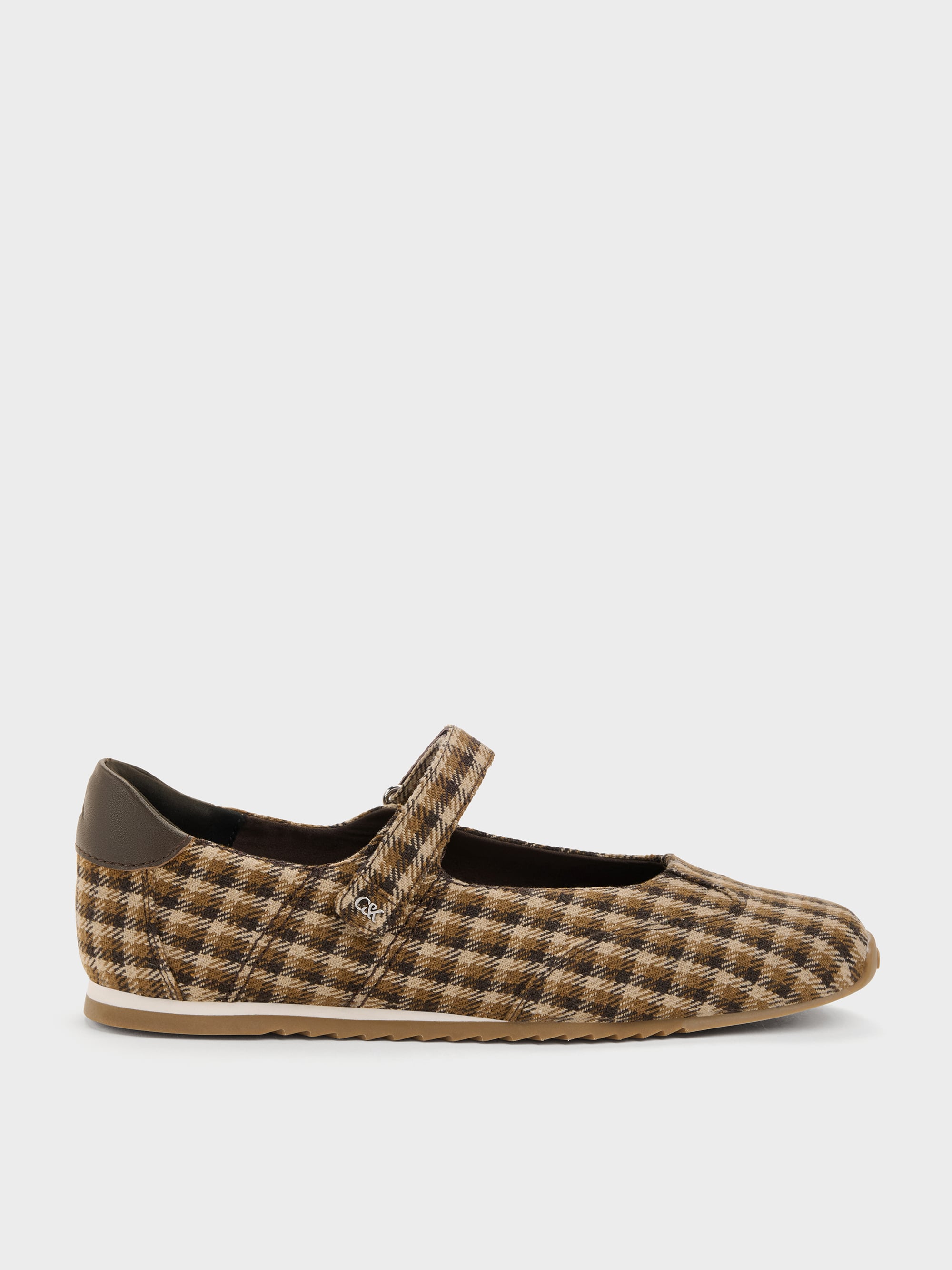 Charles & Keith - Jace Leather Checkered Mary Jane Sneakers In Multi
