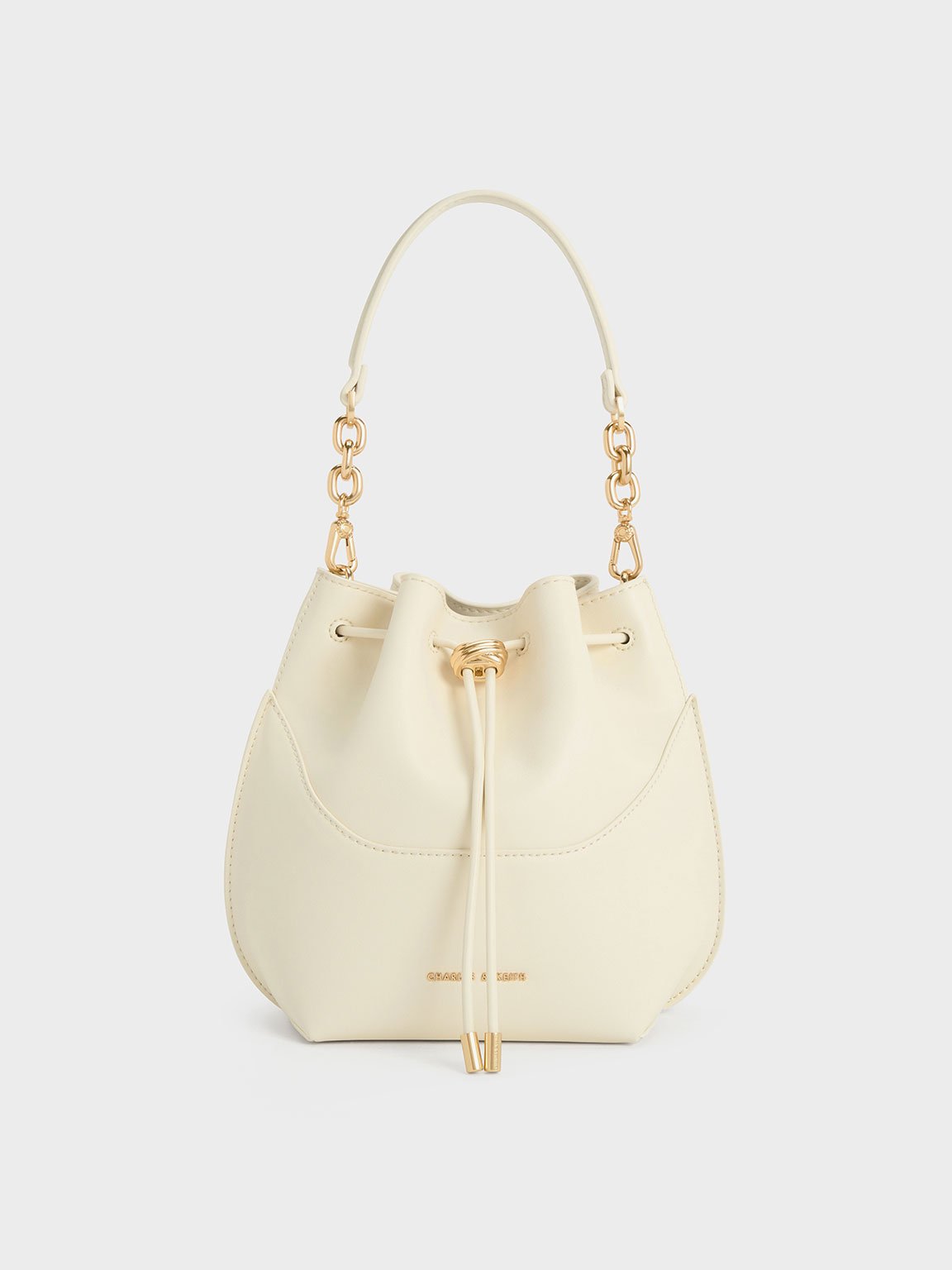 Charles & Keith Cassiopeia Bucket Bag In Pink