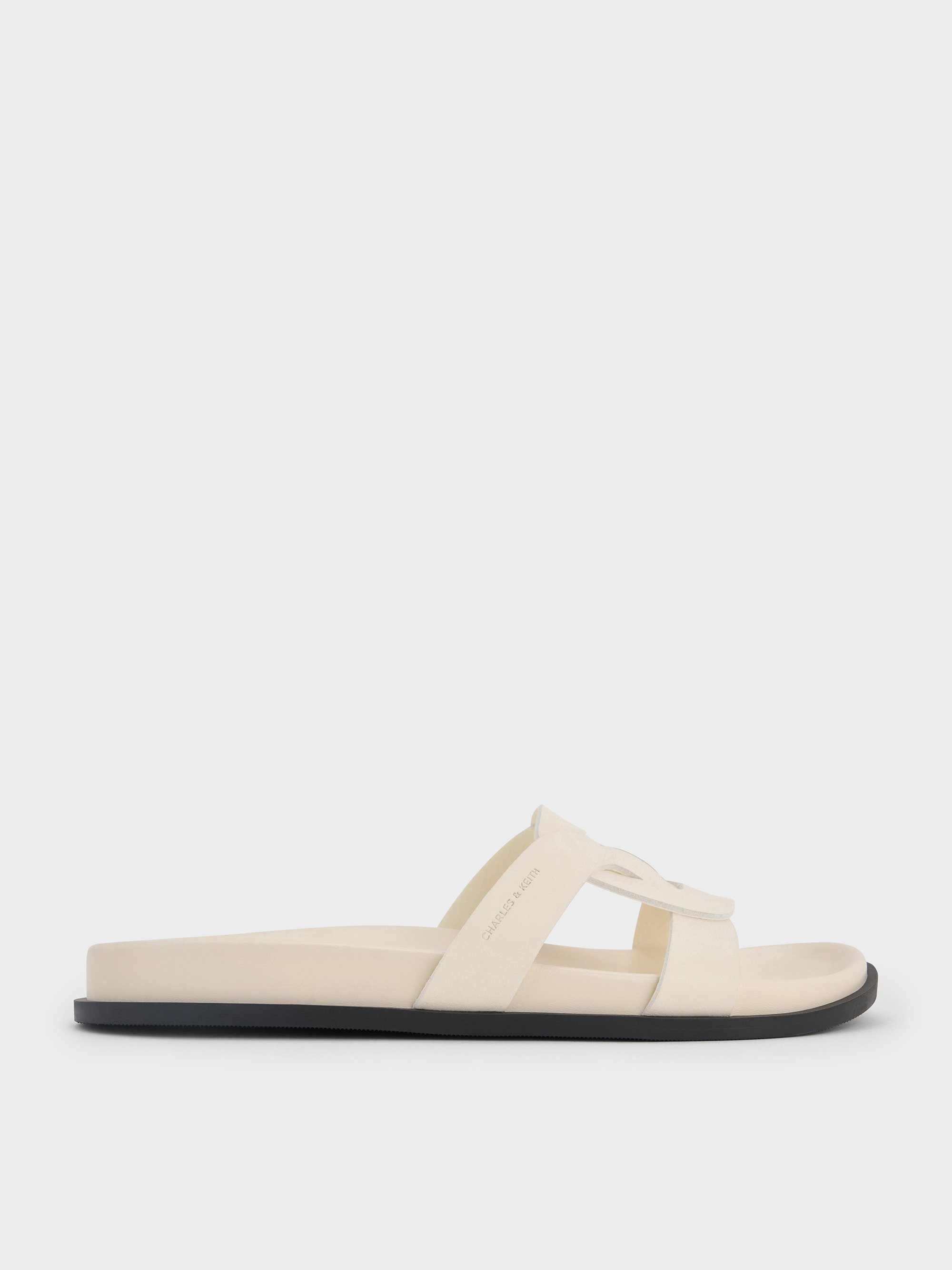 ★CHARLES&KEITH Interwoven Cut-Out Slide Sandals/送料込 Multicoloured Woven Open-Toe Slides - CHARLES & KEITH US