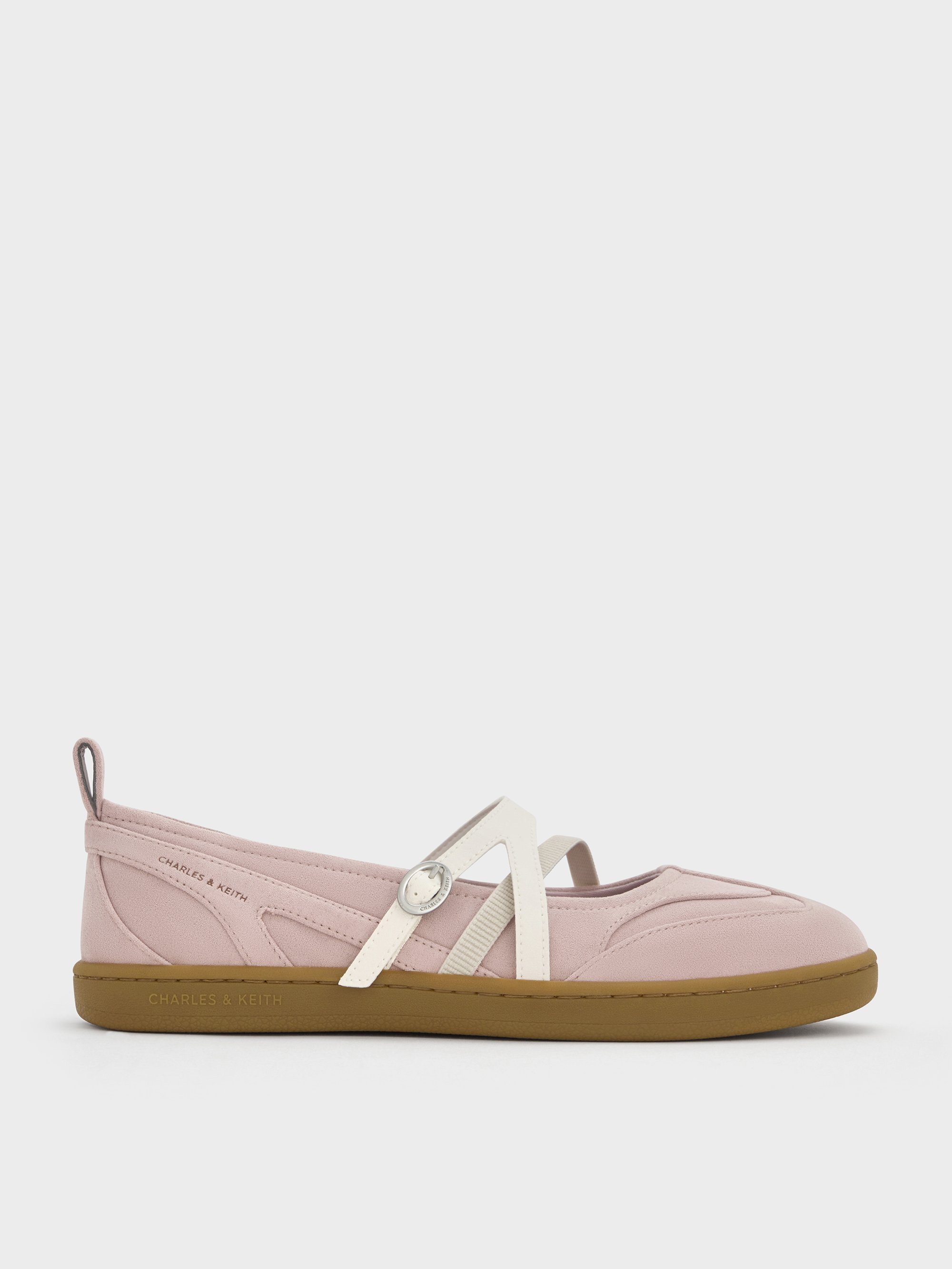 Charles & Keith - Tiggy Faux Suede Two-tone Ballet Sneakers In Purple