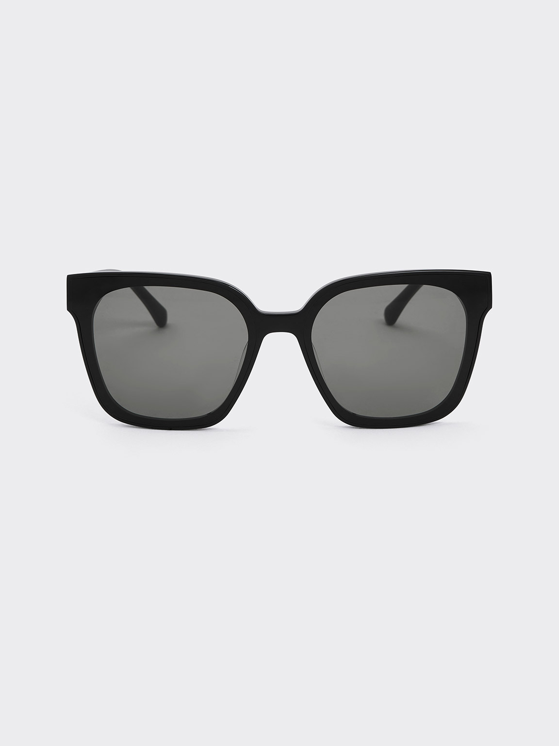 Black Freya Square Thick-Frame Sunglasses - Black - Accessories