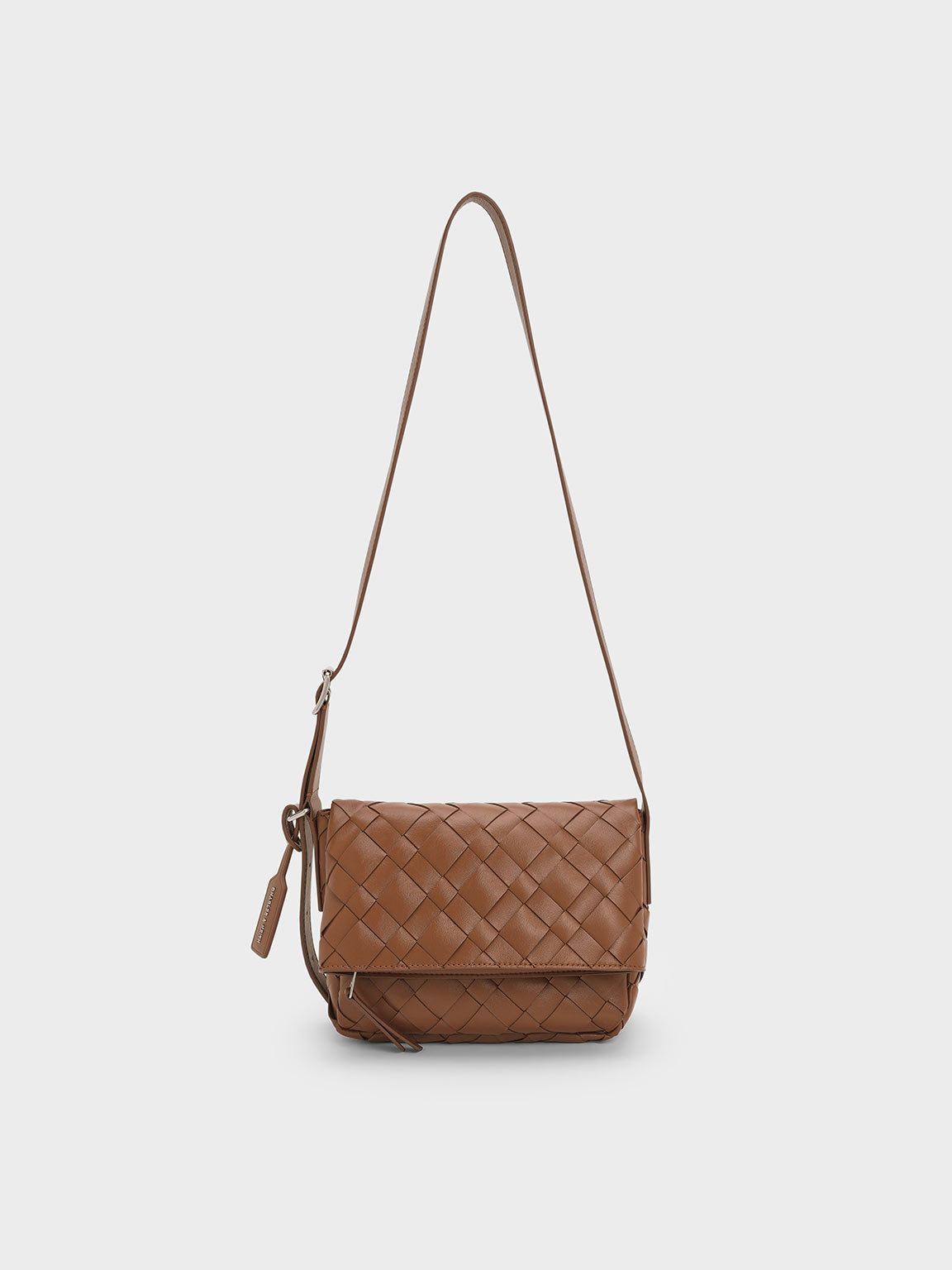 Charles & Keith - Ivette Woven Front Flap Crossbody Bag