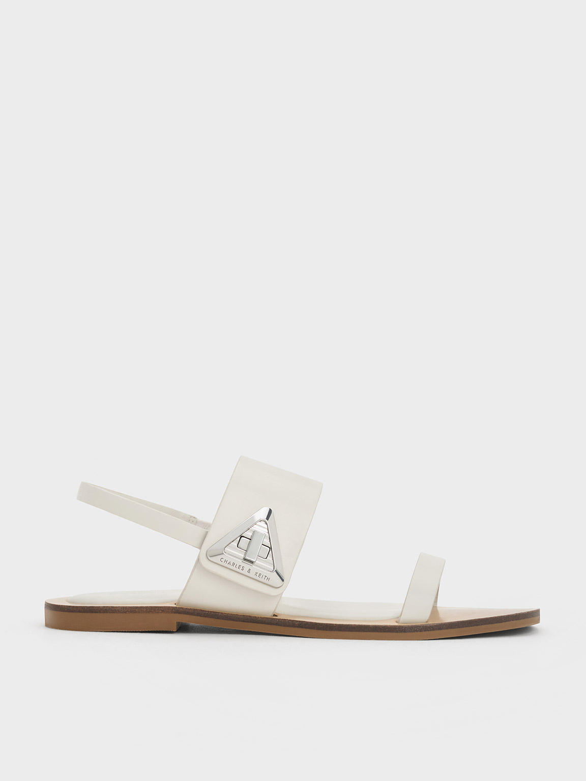 Chalk Trice Double Strap Sandals CHARLES KEITH