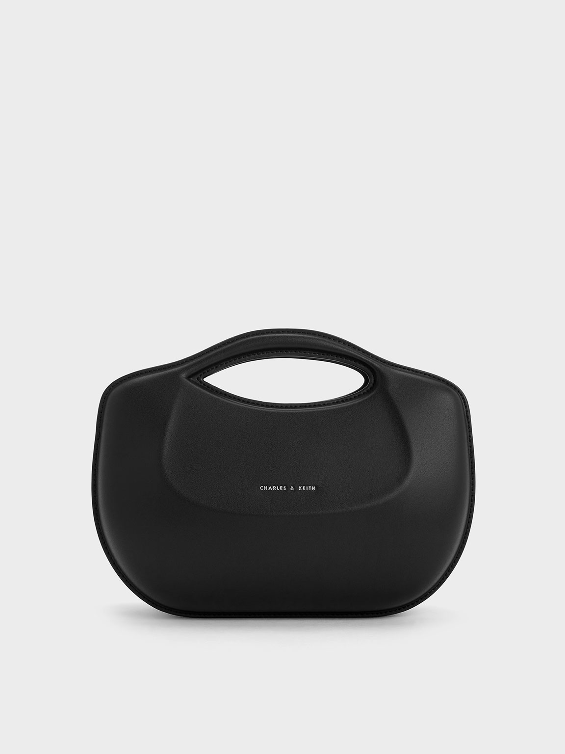 Noir cocoon curved handle bag charles keith cl