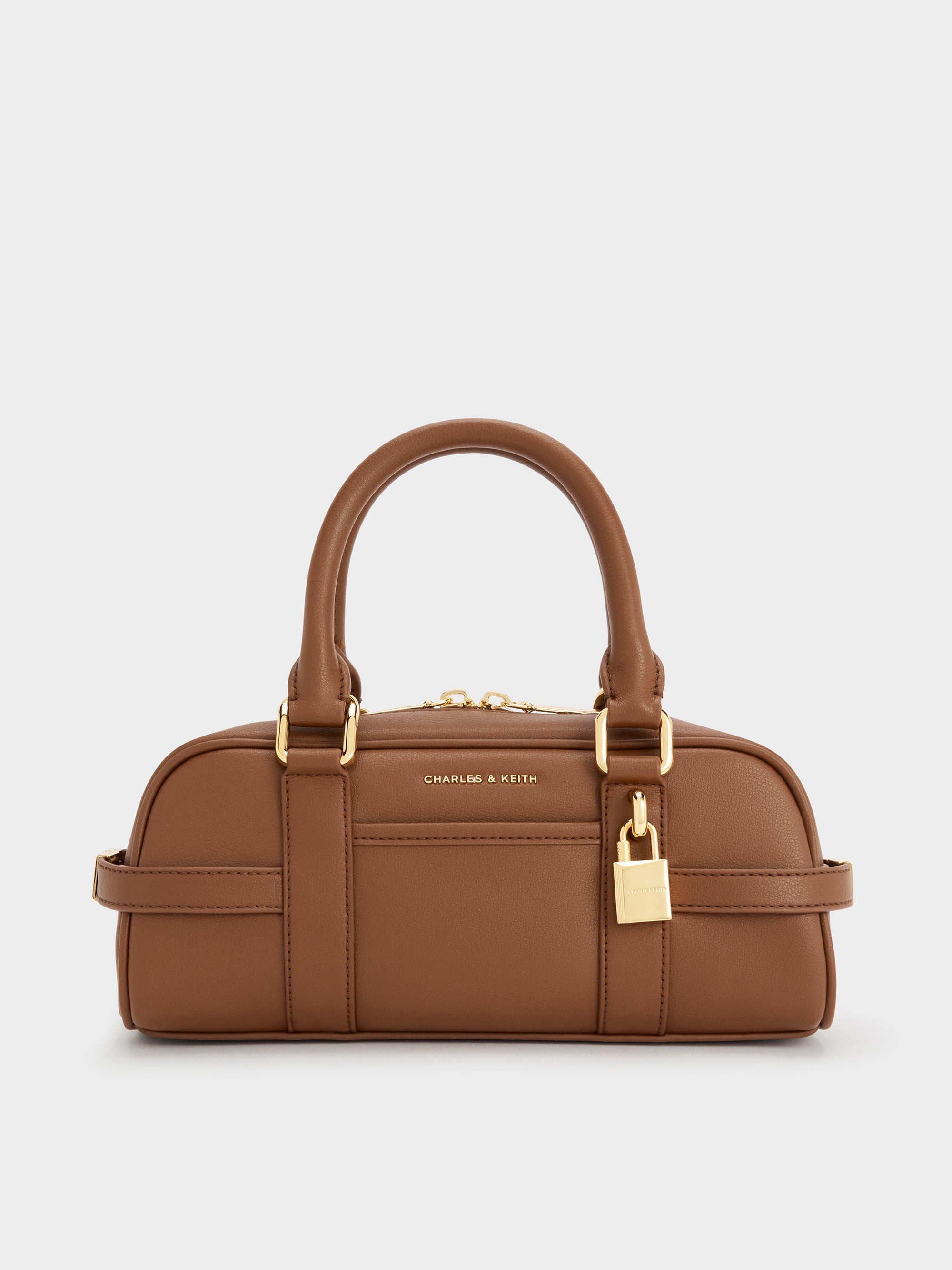Scottie Bowling Bag - Chocolate - CHARLES & KEITH US
