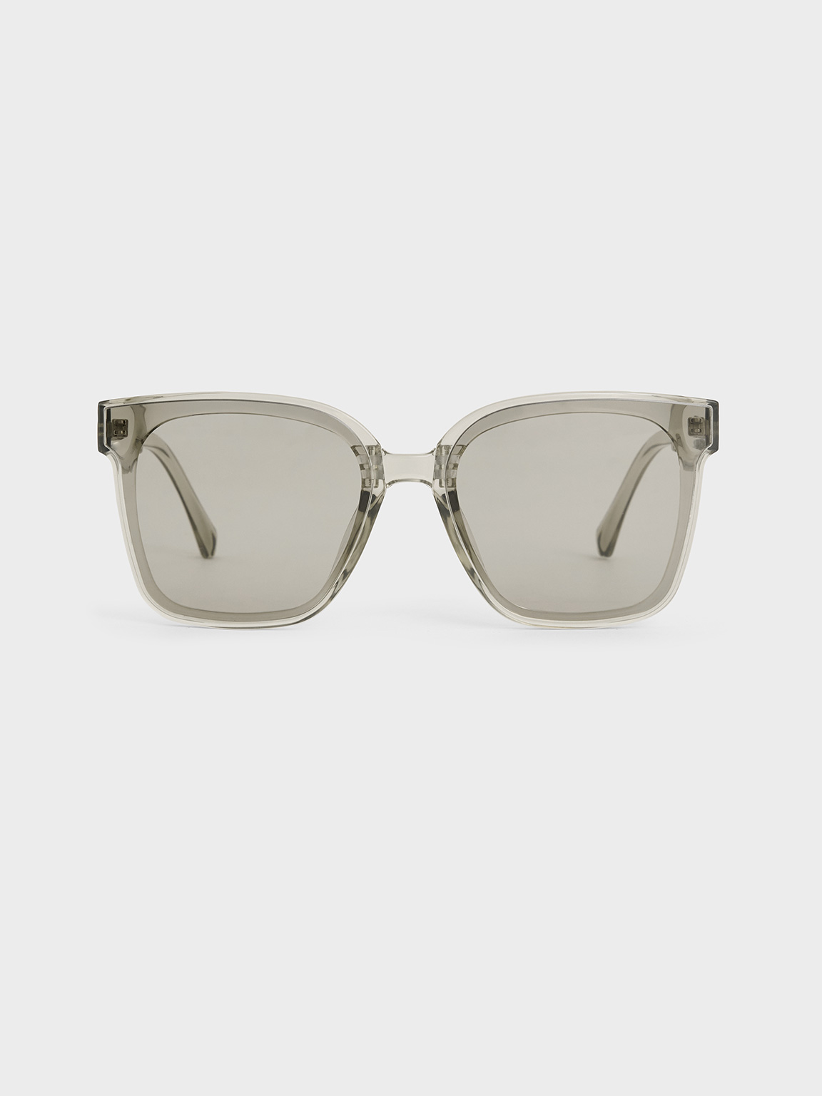 Charles & Keith - Brea Foldable Sunglasses In Grey