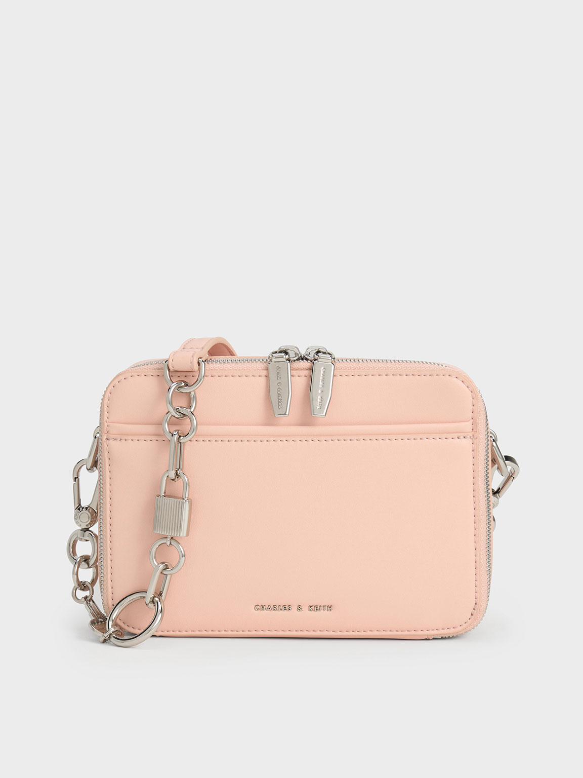Pink Lock - Handle Chain Bag Key US & & CHARLES KEITH
