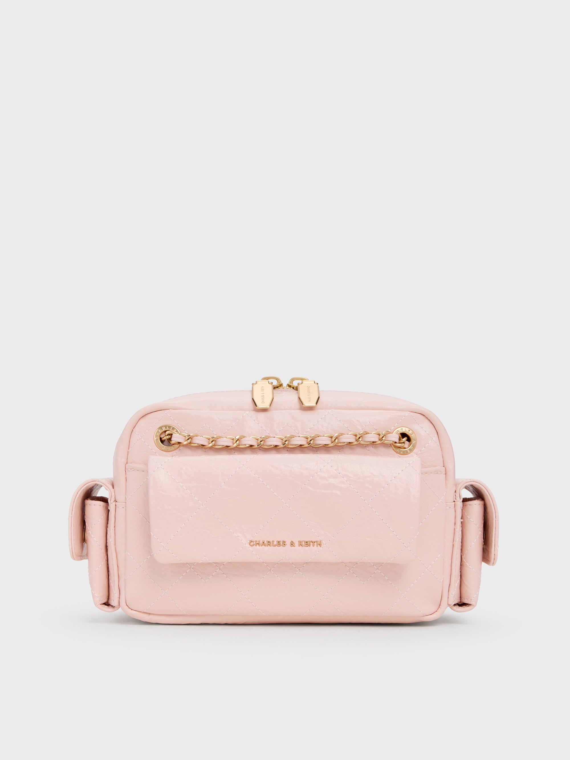 Duo Quilted Crossbody Bag - Soft Pink - CHARLES & KEITH US