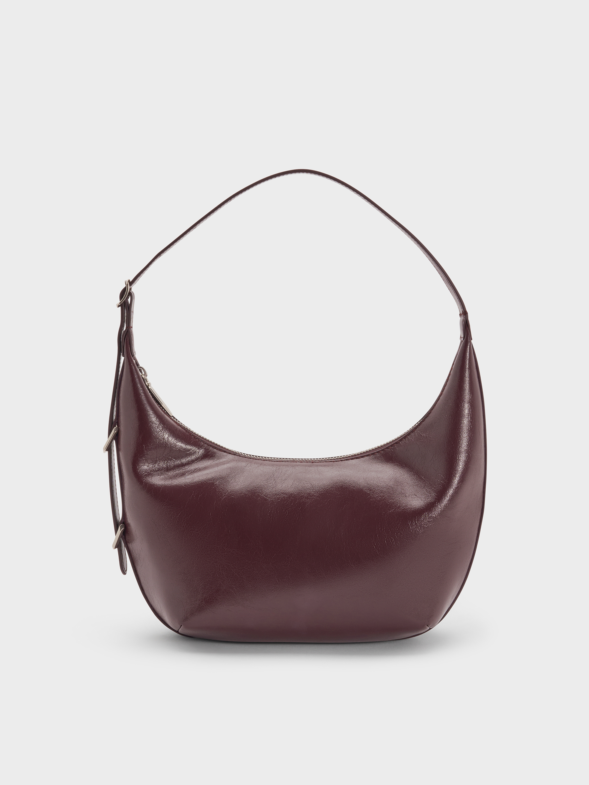 ★CHARLES&KEITH Bryna Curved Hobo Bag/送料込 Wineberry Red Bryna Curved Hobo Bag - CHARLES & KEITH US