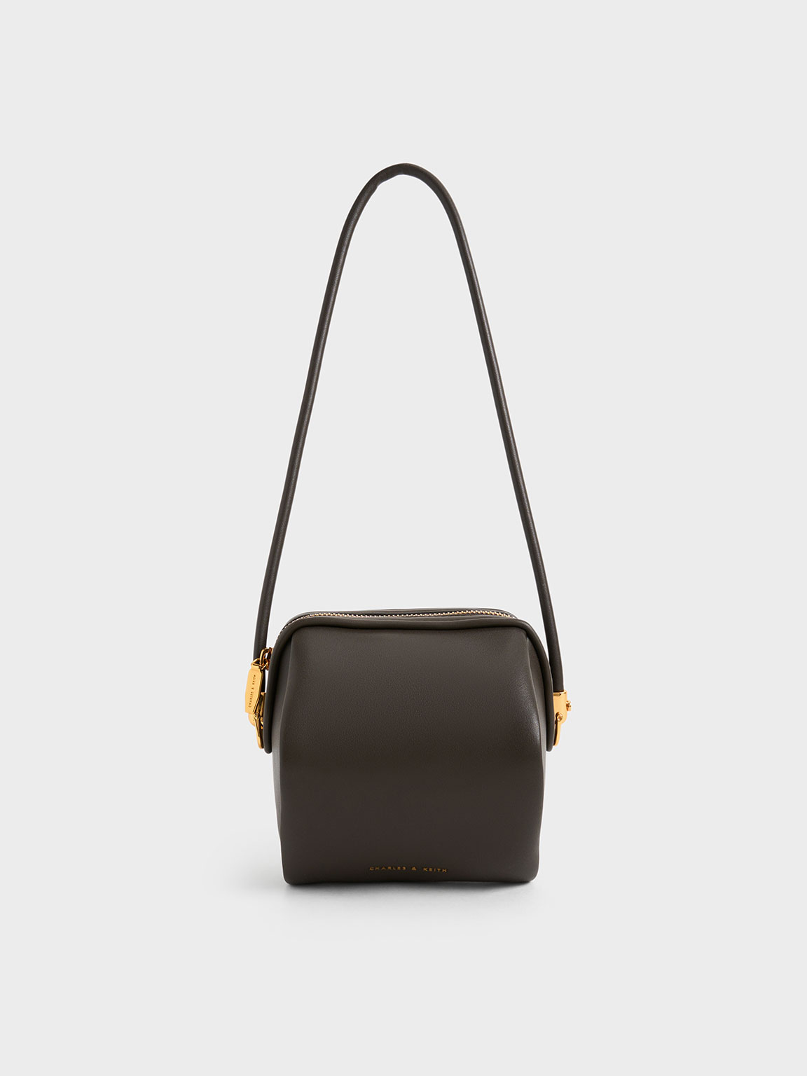 Dark Moss Ridley Chain-Link Boxy Bag | CHARLES & KEITH