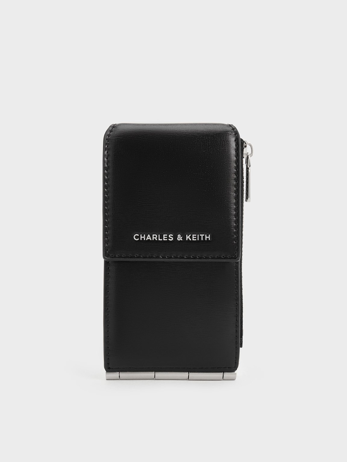 Noir Calla Bi Fold Side Zip Card Holder CHARLES KEITH MY noir-calla-bi-fold-side-zip-card-holder-charles-keith-my