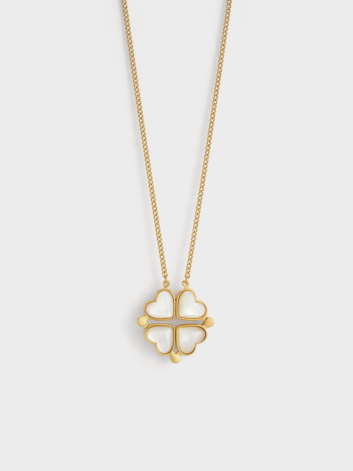 Gold Clover Necklace Mothers Day -  Australia