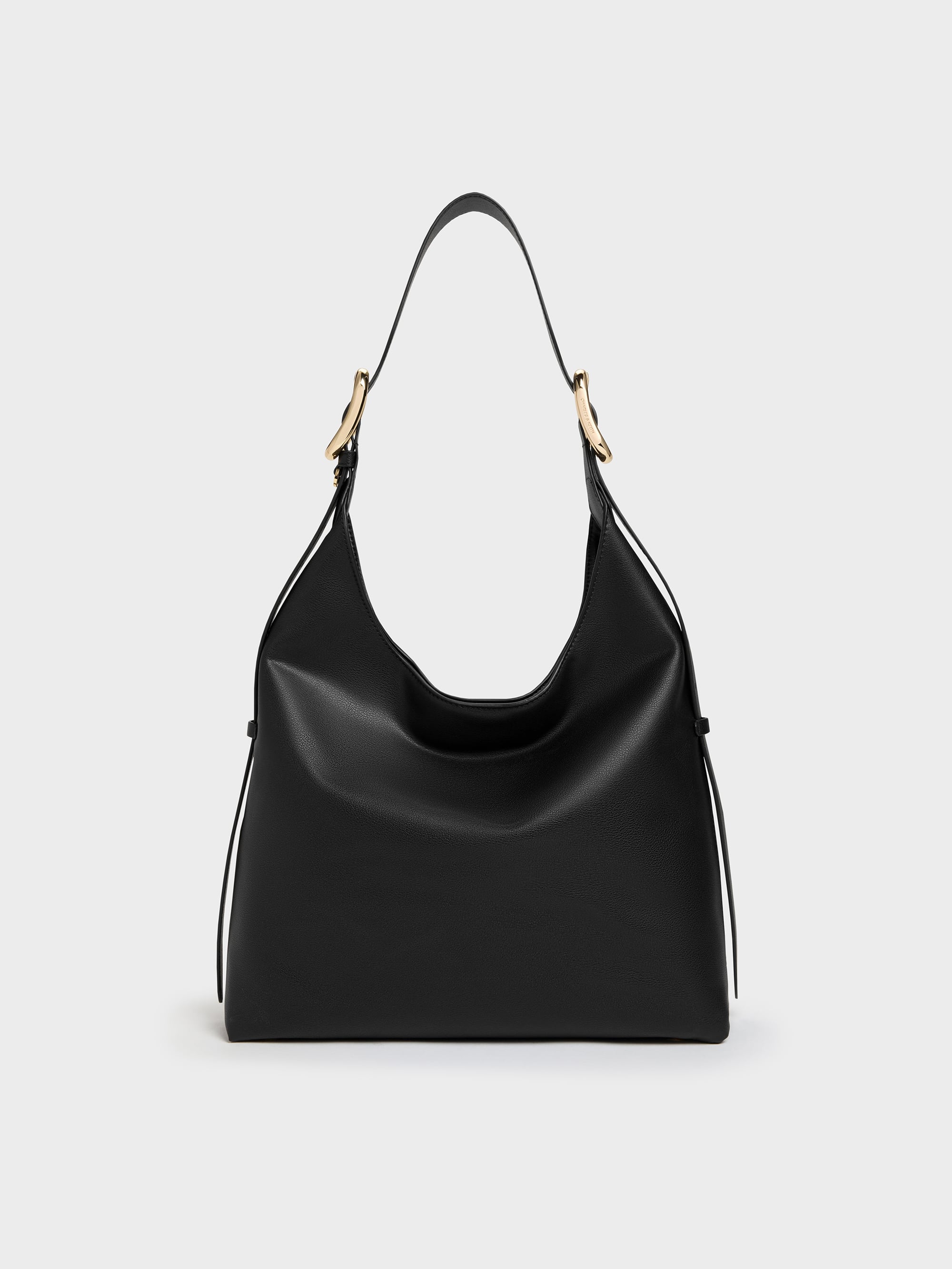 Aislin Hobo Bag - Black - CHARLES & KEITH CA