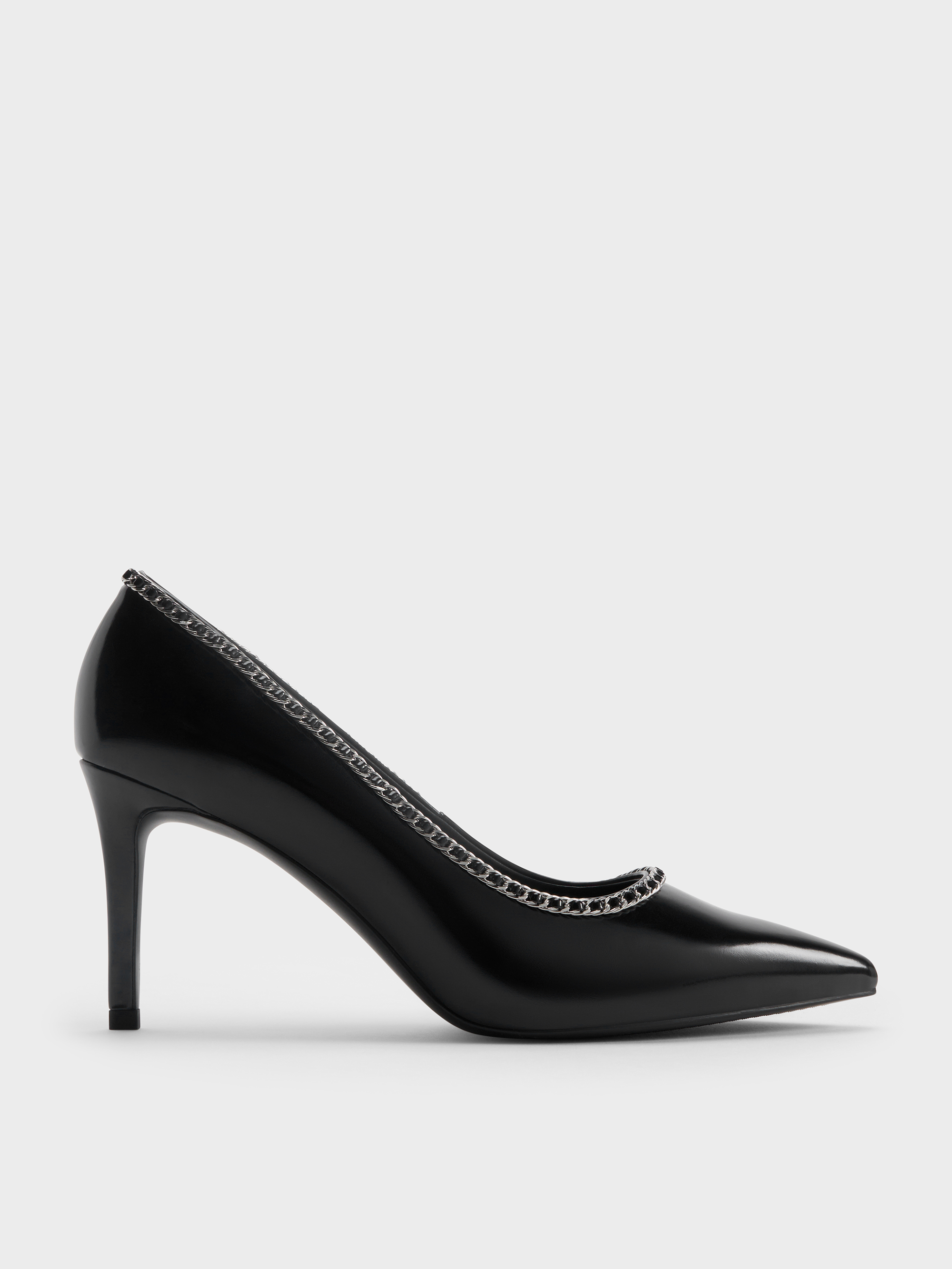 Black Box Braided-Chain Pointed-Toe Pumps - CHARLES & KEITH KR